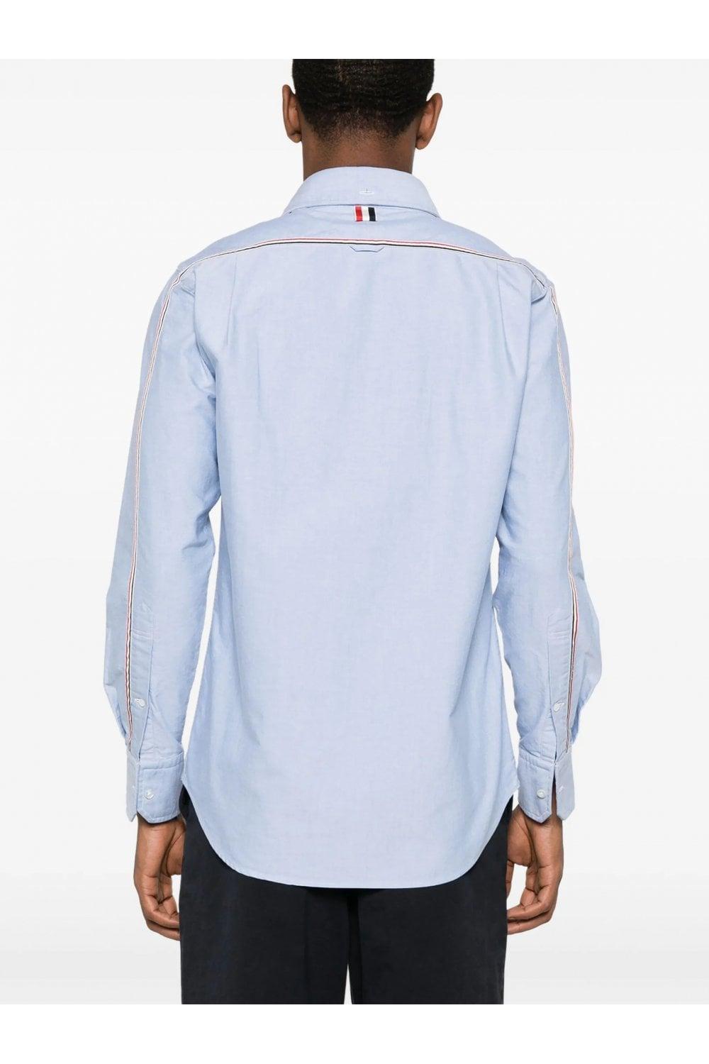 THOM BROWNE Classic Fit Cotton Button-down Shirt In Light Blue Product Image