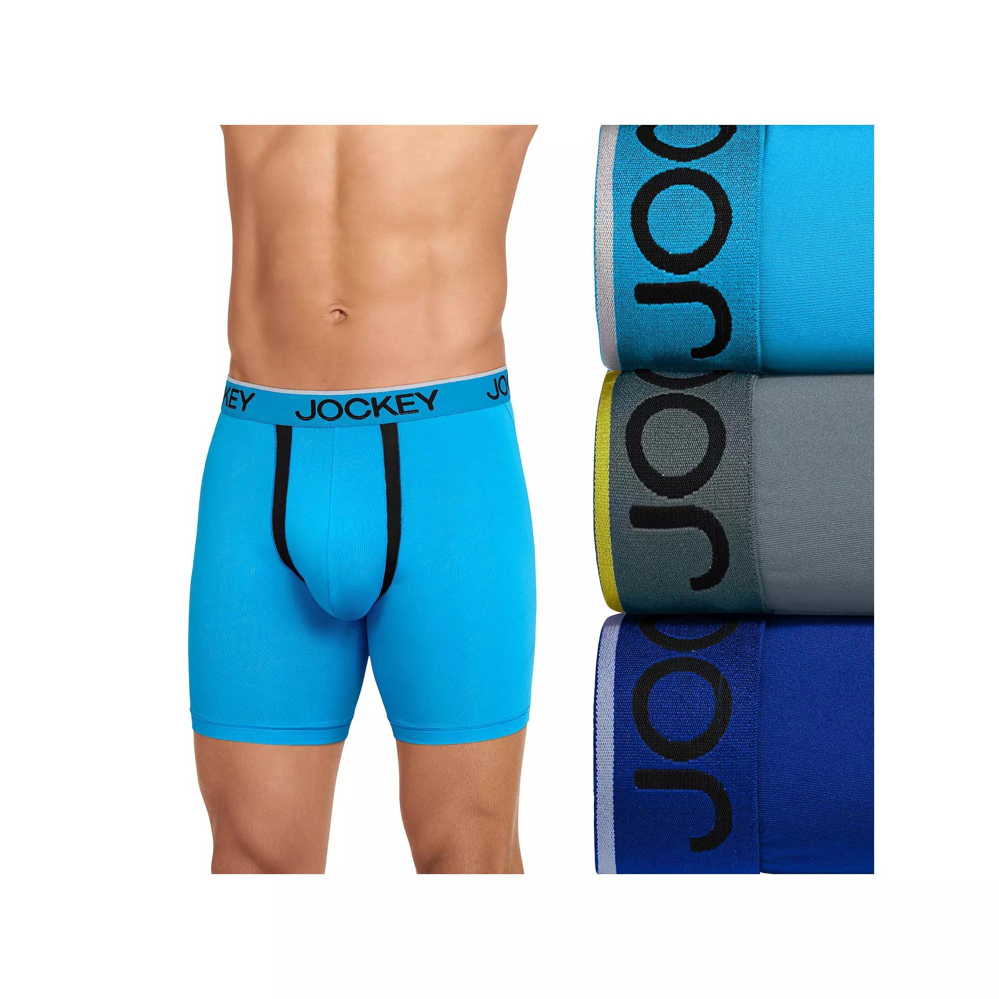Men's Jockey 3-Pack Chafe Proof Pouch Microfiber 5" Boxer Briefs, Size: Small, Red Apple Team Product Image