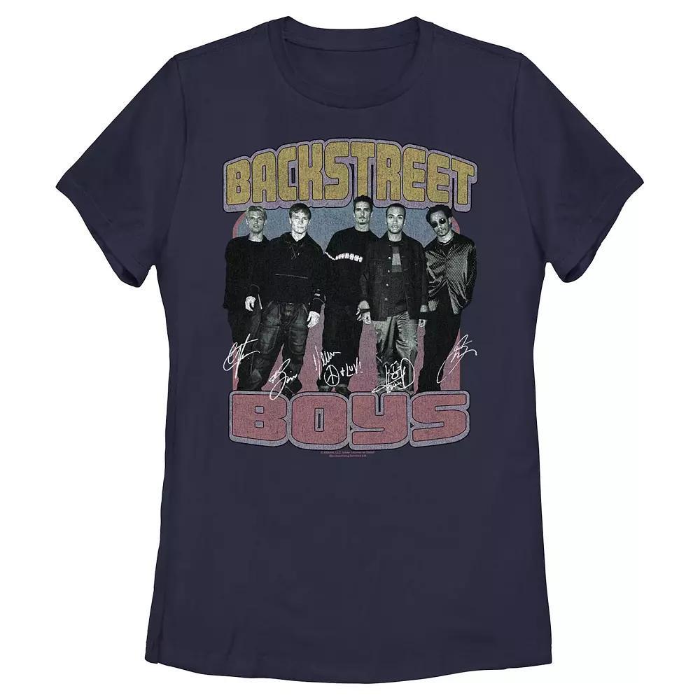 Juniors' Backstreet Boys Signatures Graphic Tee, Women's, Size: Large, Blue Product Image