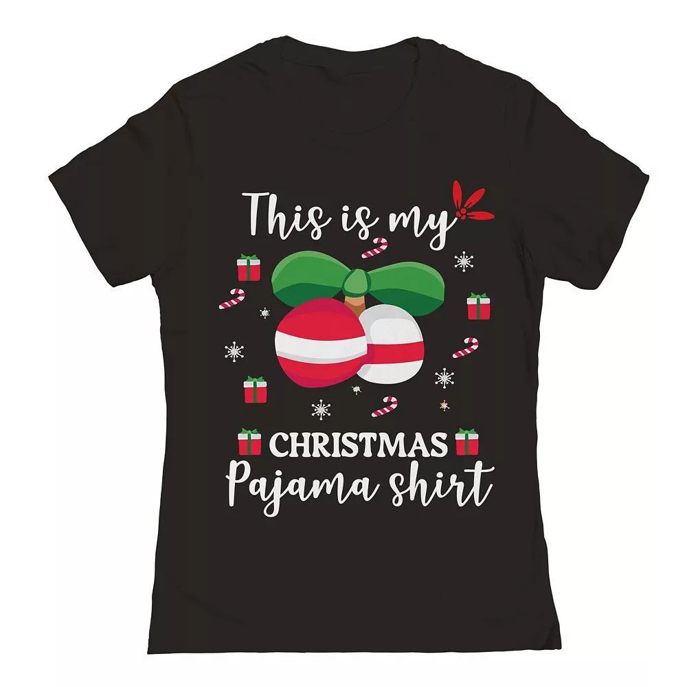 Junior's Christmas Candy Gift Graphic Tee, Women's, Size: XXL, Black Product Image
