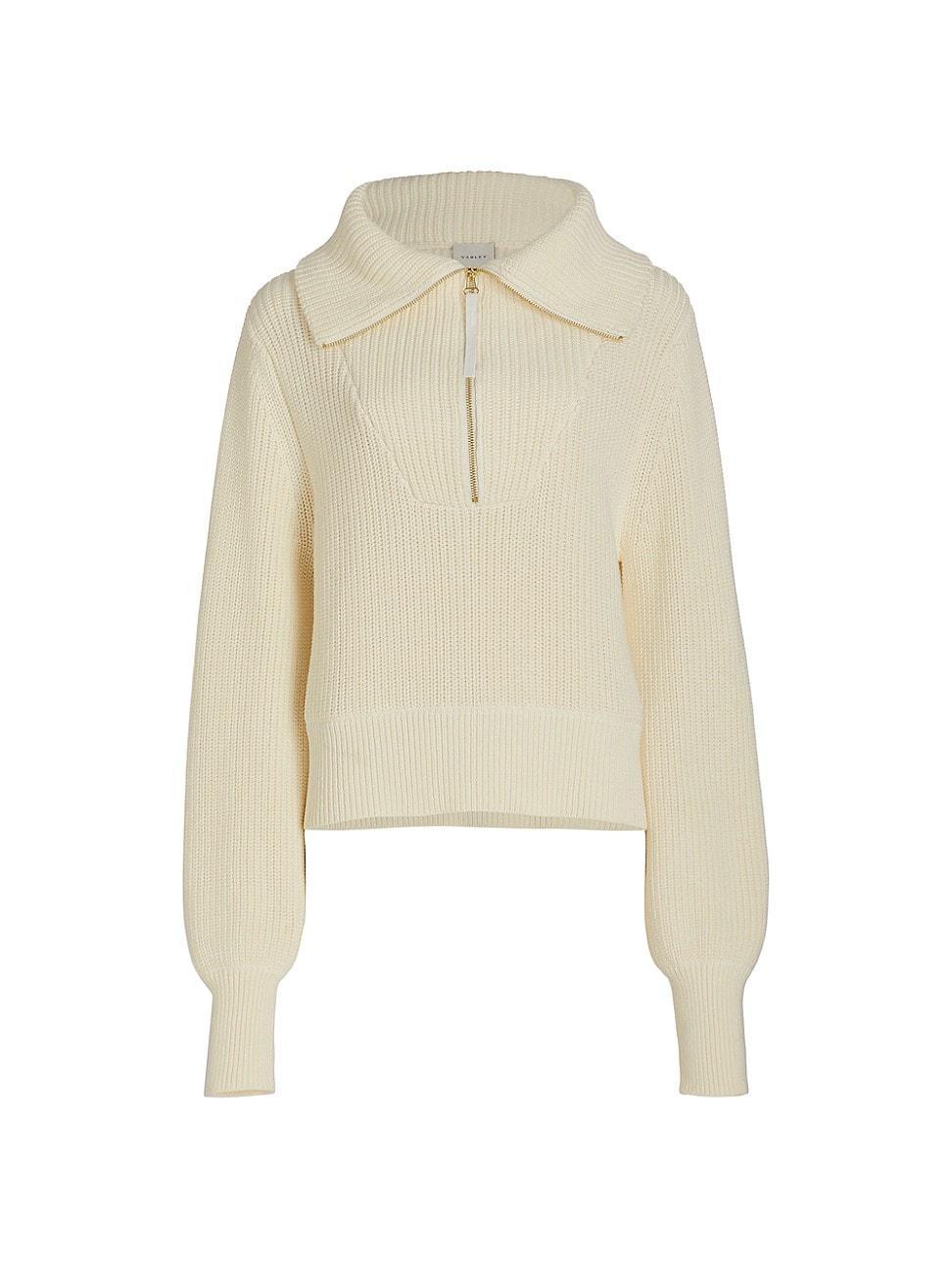 Womens Mentone Quarter-Zip Knit Top Product Image