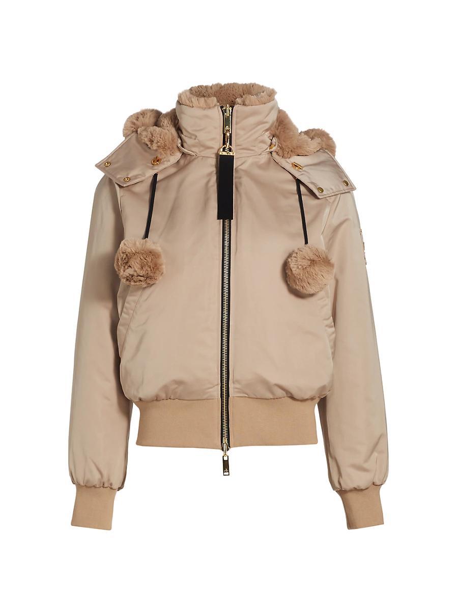 Womens Debbie Bunny Satin Bomber Jacket Product Image