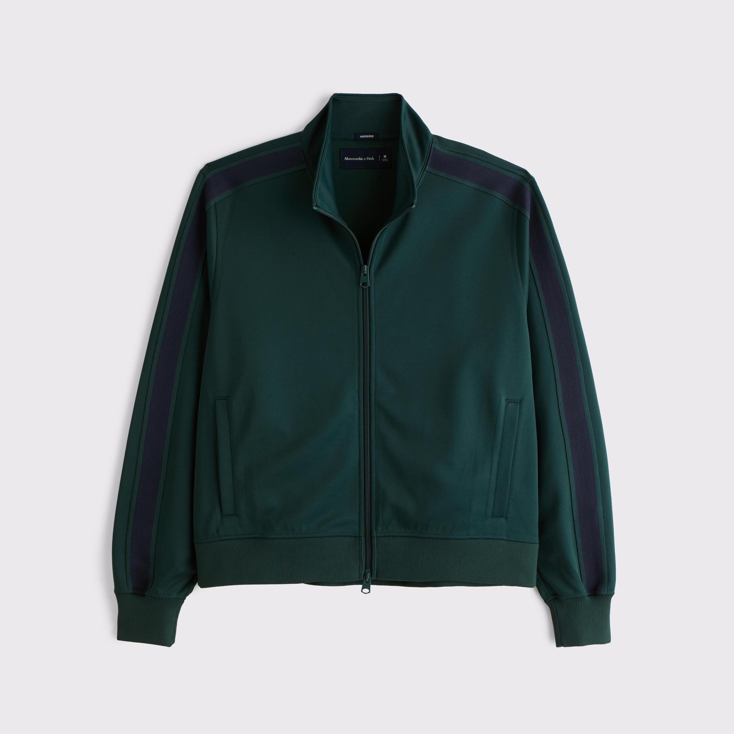 Cropped Tricot Full-Zip Jacket Product Image