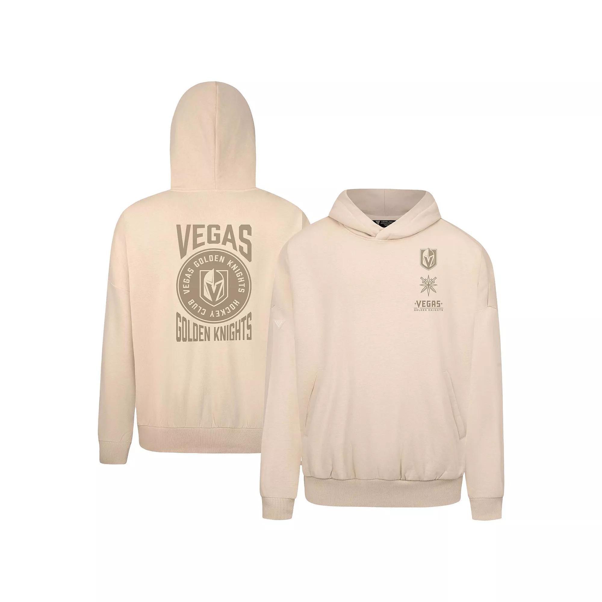 Mens Levelwear Cream Vegas Golden Knights Contact Stamp Pullover Hoodie Product Image