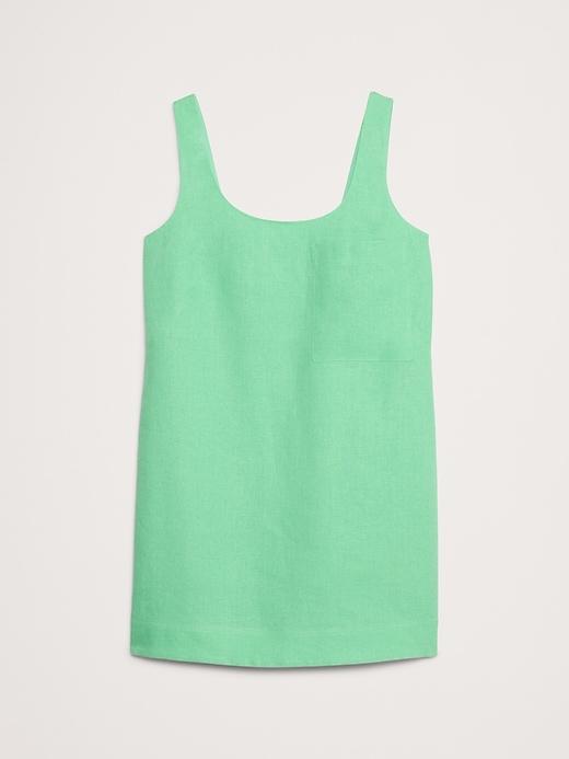 Linen Scoop-Neck Shift Dress Product Image