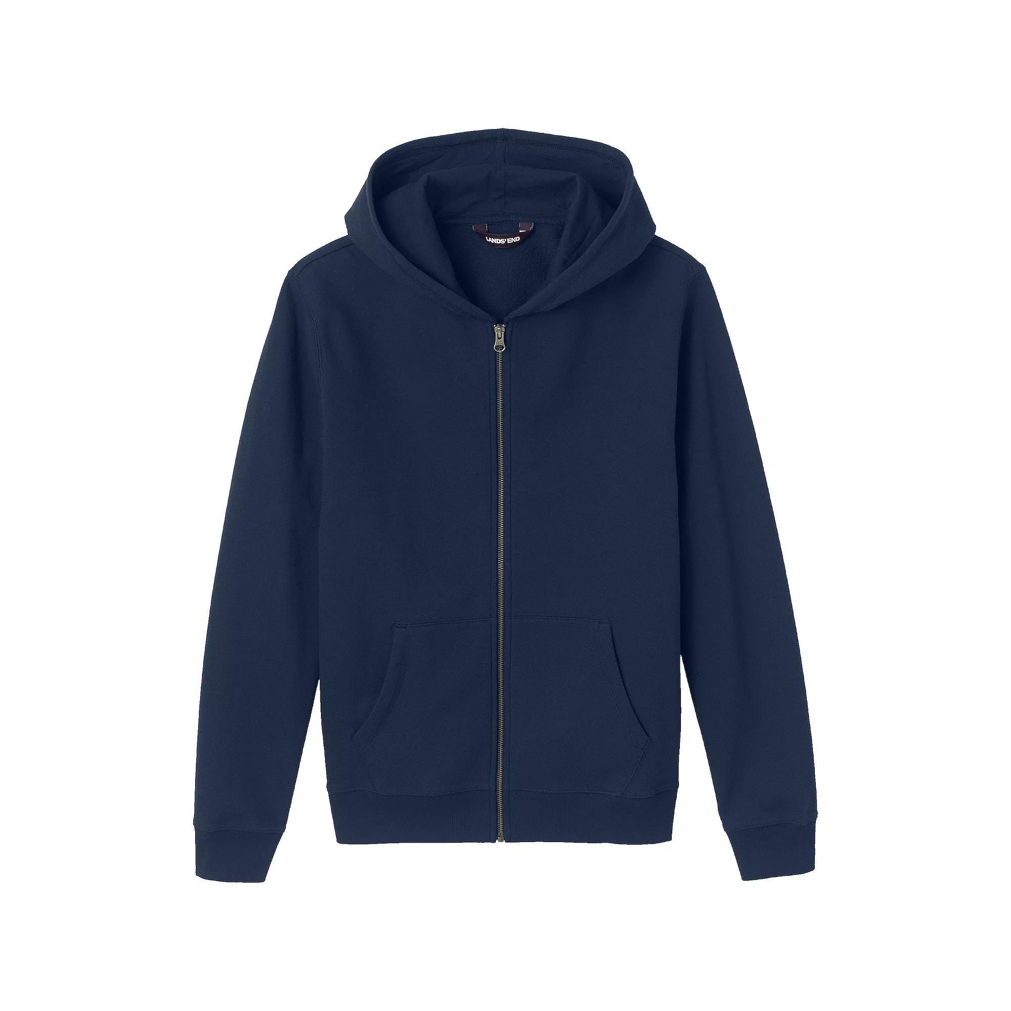 Adult Lands' End School Uniform Zip-Front Sweatshirt, Men's, Size: Large, Classic Blue Product Image