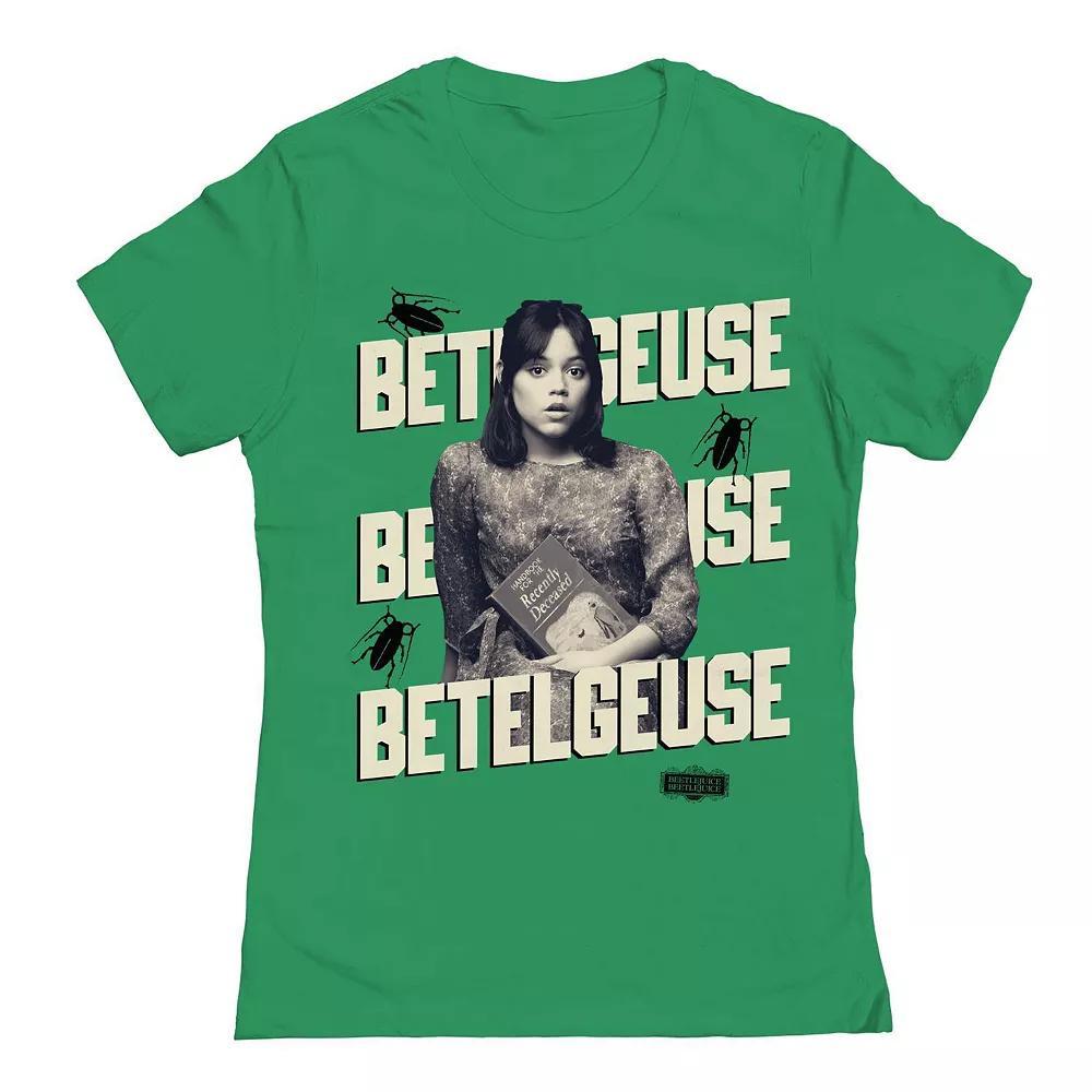 Junior's Astrid Betelgeuse Repeat Beetlejuice Graphic Tee, Women's, Size: Small, Kelly Product Image