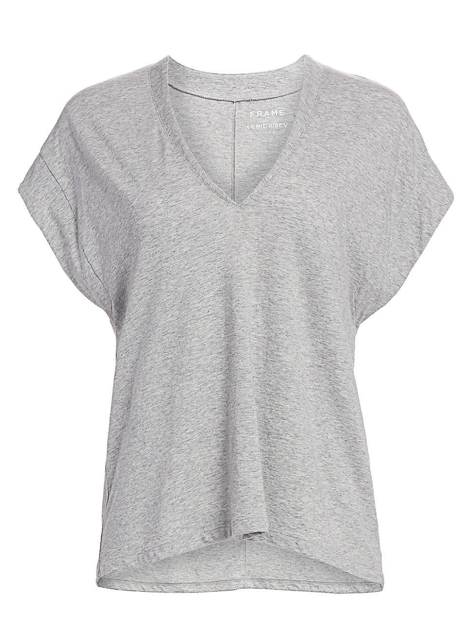 Frame Le Mid Rise V-Neck Tee Product Image