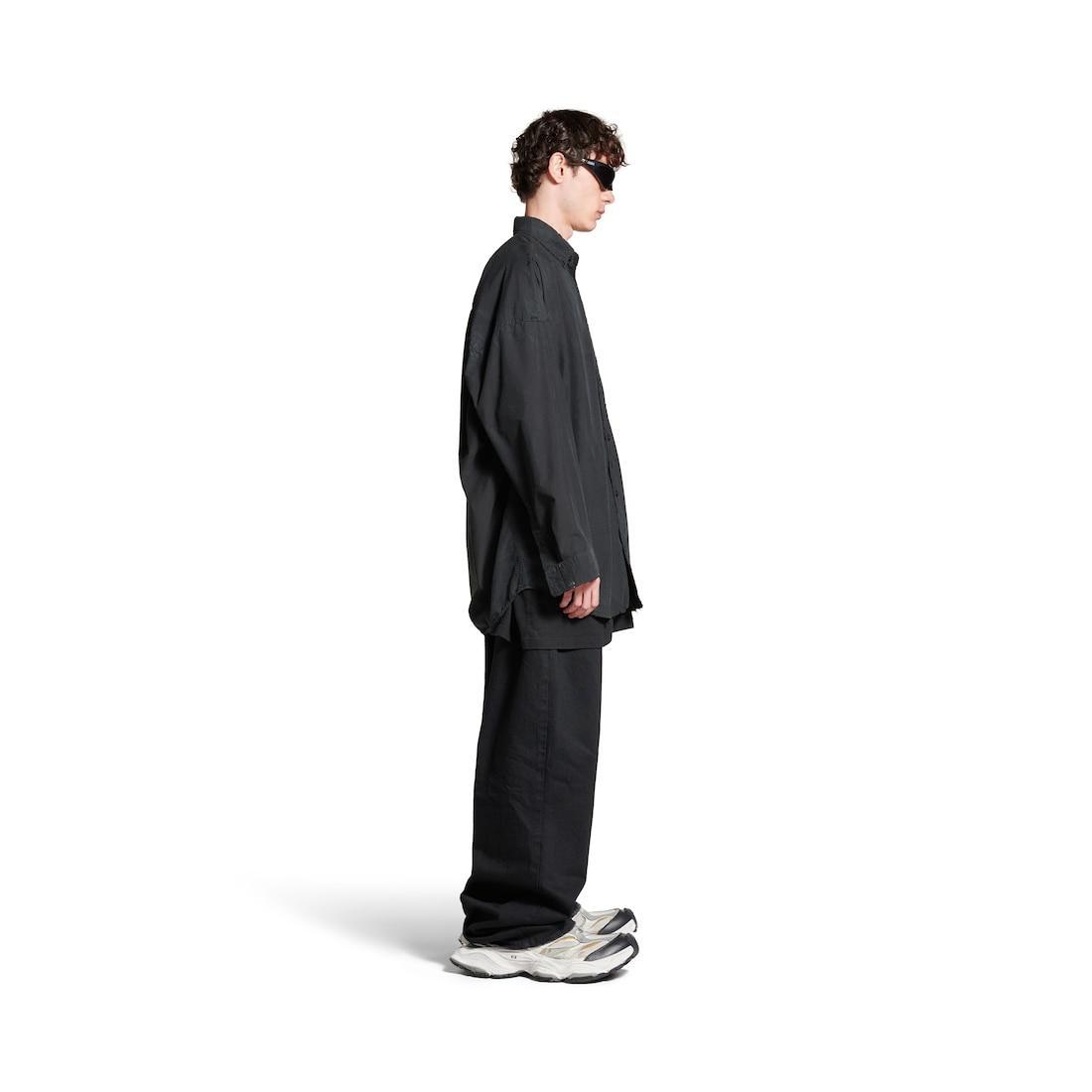 Balenciaga Cocoon Shirt Large Fit in Black Product Image