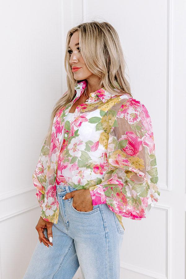 Garden Glamour Organza Top Product Image