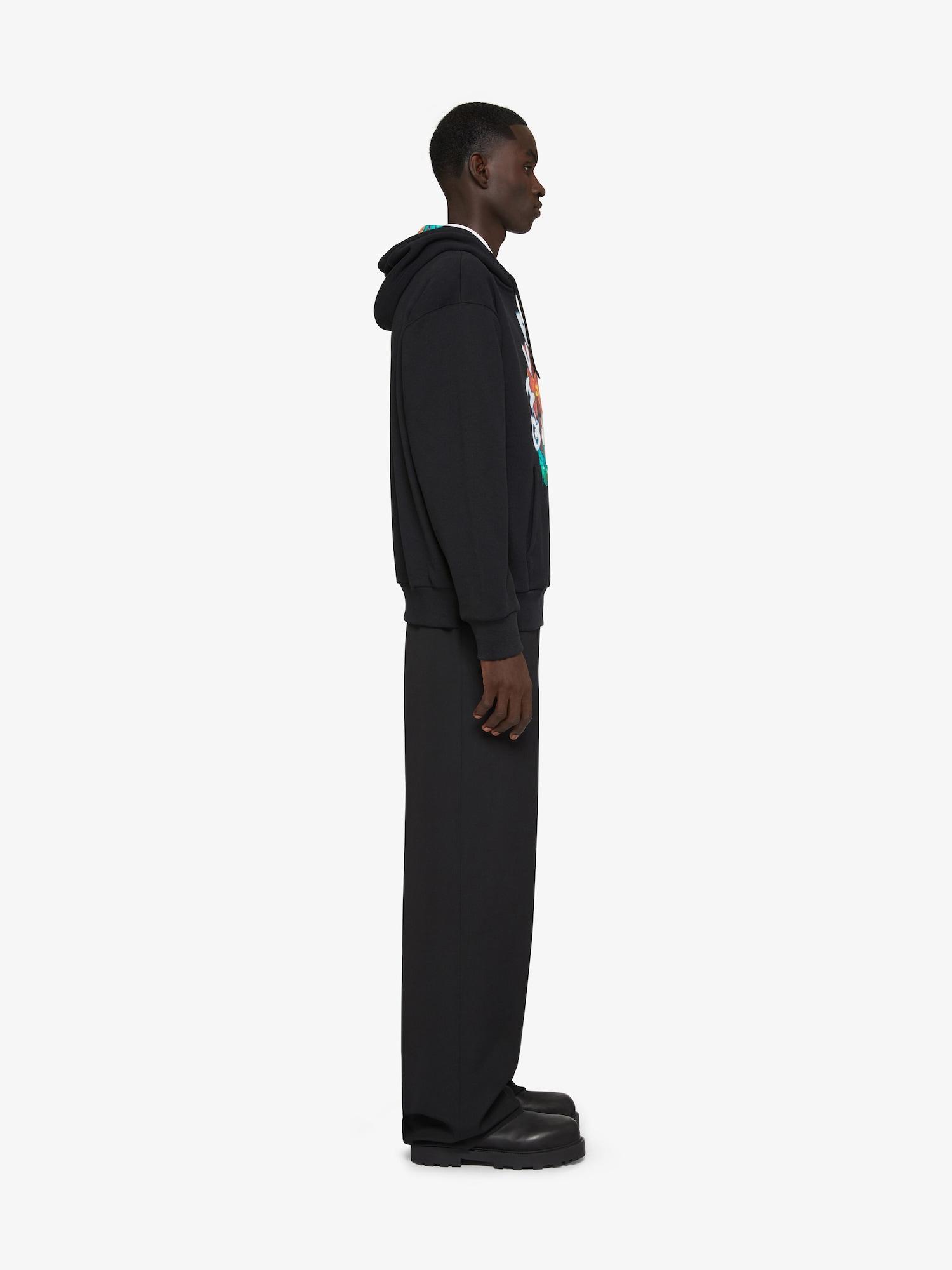 GIVENCHY Psychedelic boxy fit hoodie in fleece Product Image