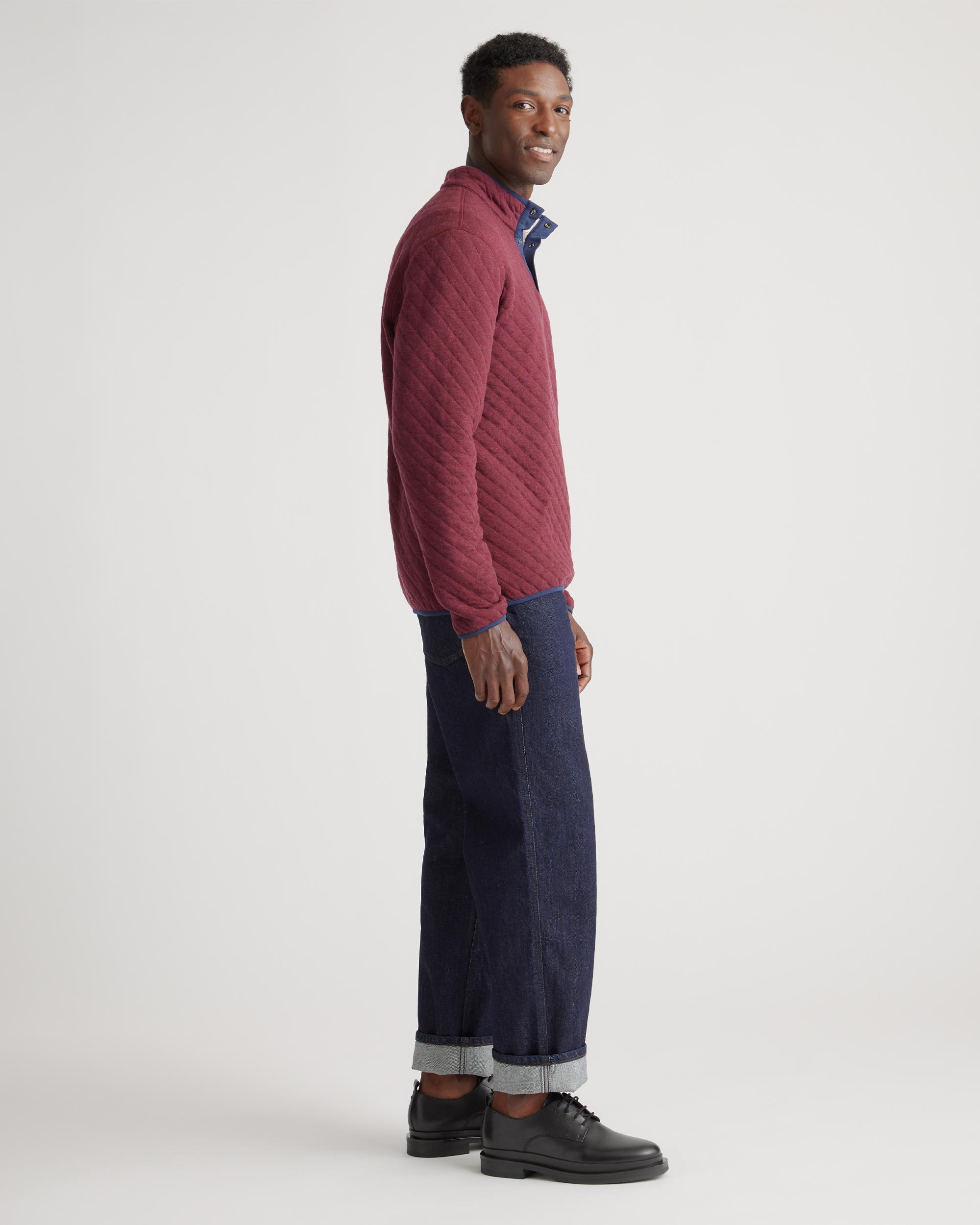Quince | Men's Reversible Quilted Pullover Organic Cotton Product Image