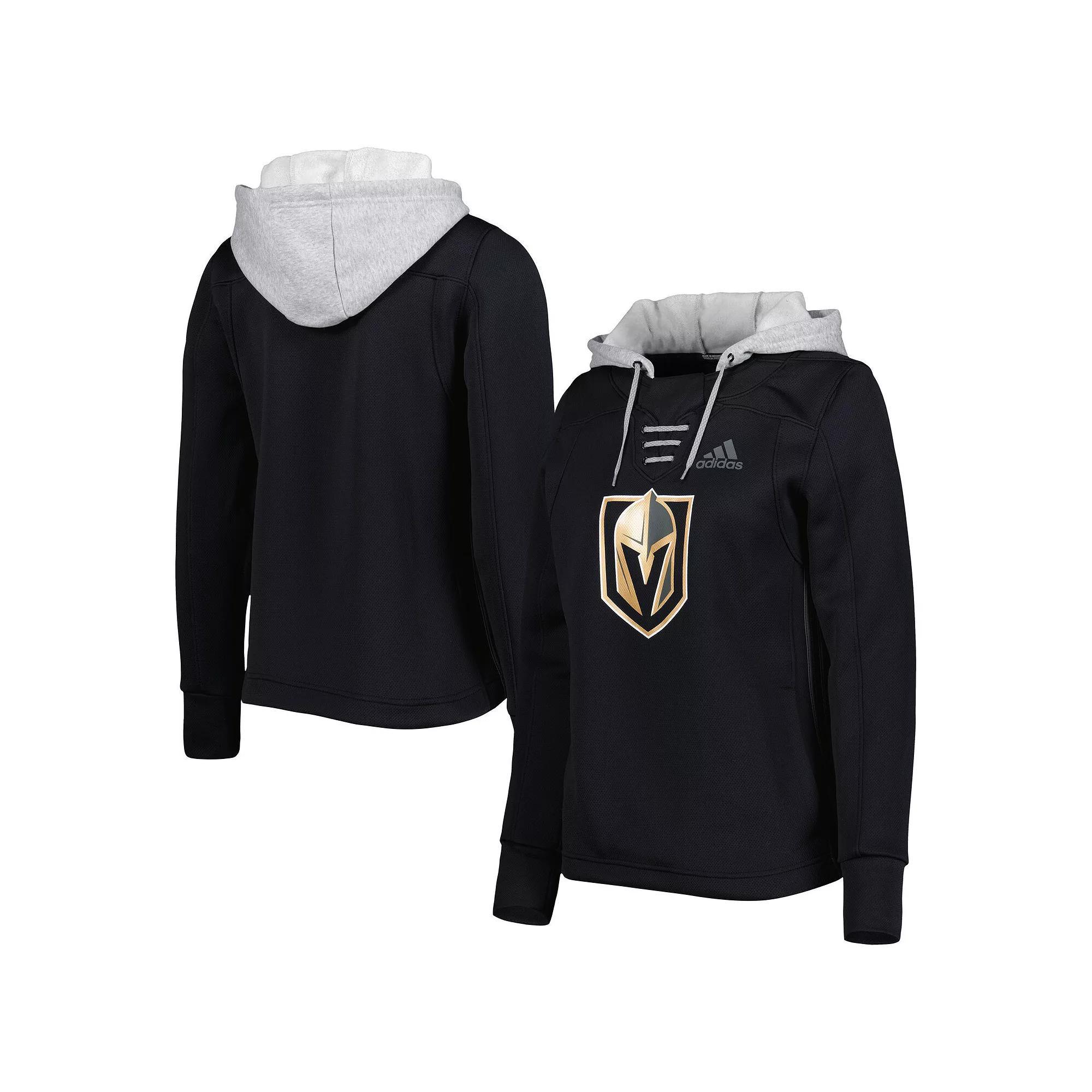 Women's adidas Black Vegas Golden Knights Skate Lace Primeblue Team Pullover Hoodie, Size: Small, Lvk Black Product Image