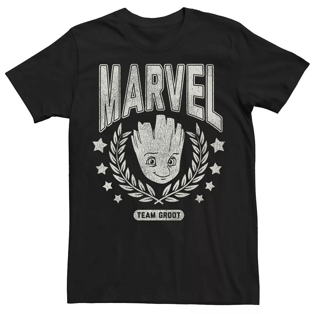 Men's Marvel Guardian Of The Galaxy Marvel Team Groot Collegiate Tee, Size: Medium, Black Product Image