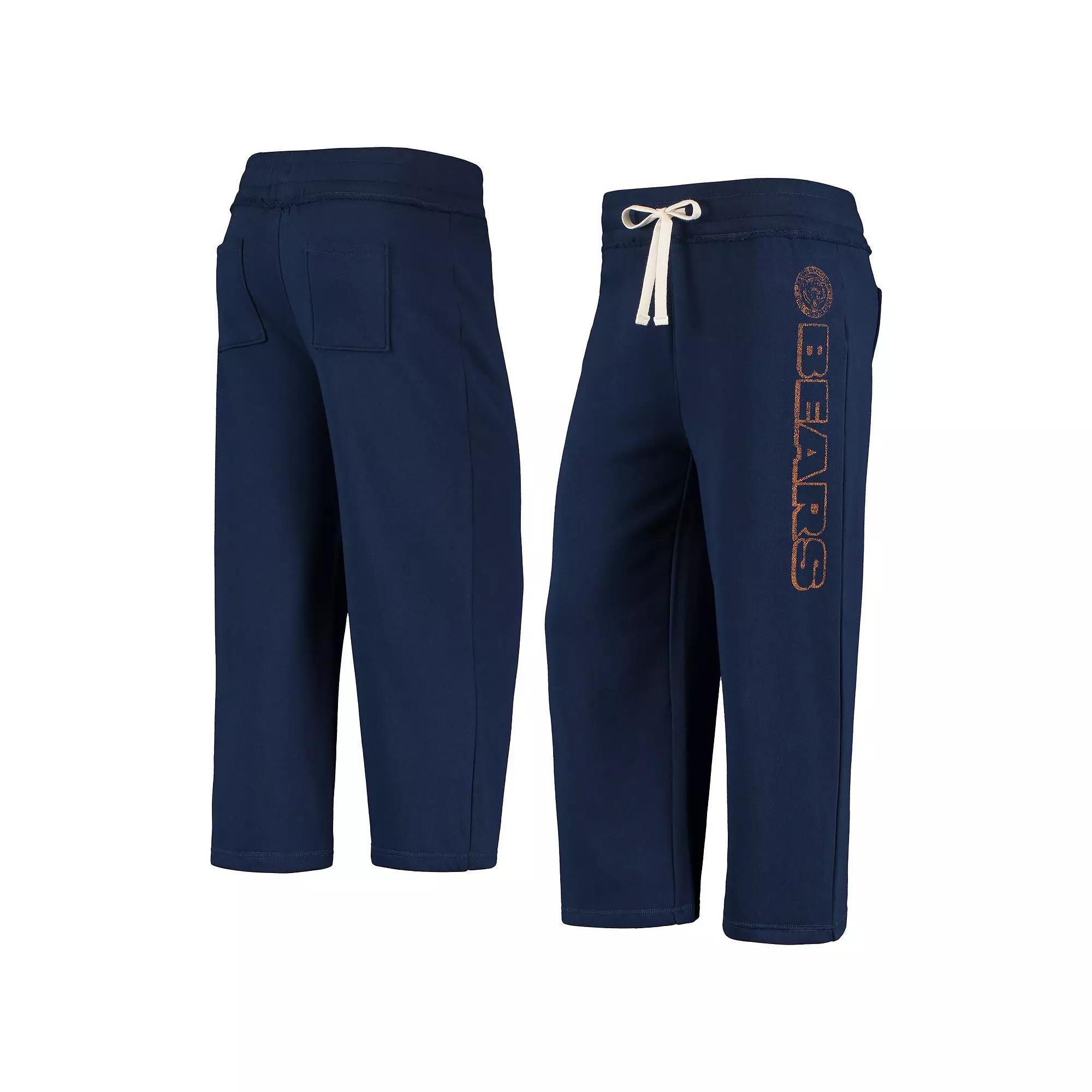Women's Junk Food Navy Chicago Bears Cropped Pants, Size: Small, Blue Product Image