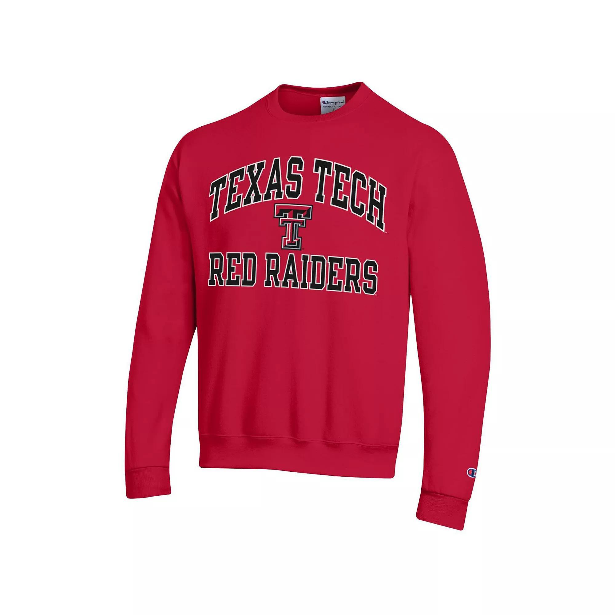Men's Champion Red Texas Tech Red Raiders High Motor Pullover Sweatshirt, Size: 2XL Product Image