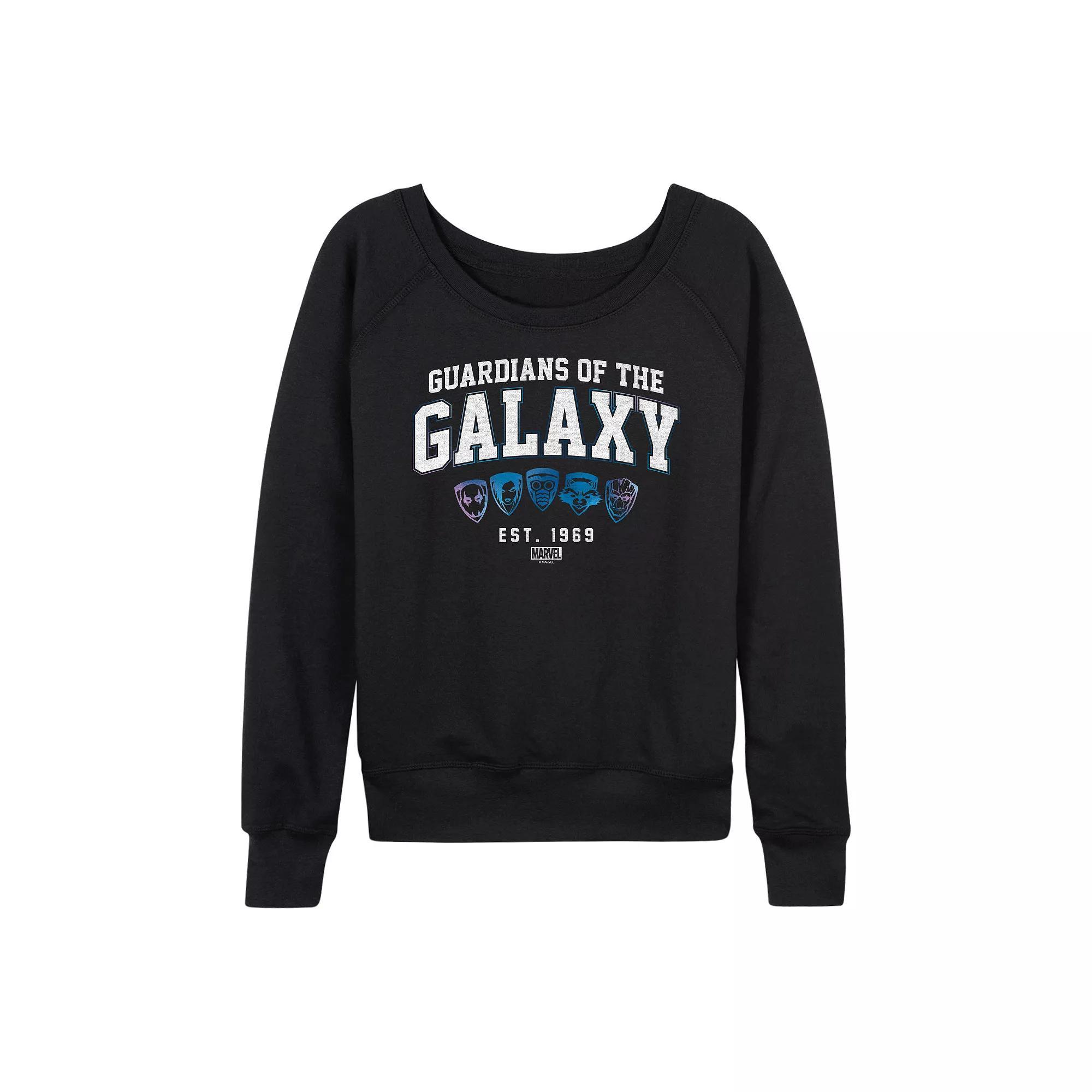Womens Marvel Guardians of the Galaxy Collegiate French Terry Long Sleeve Tee Product Image