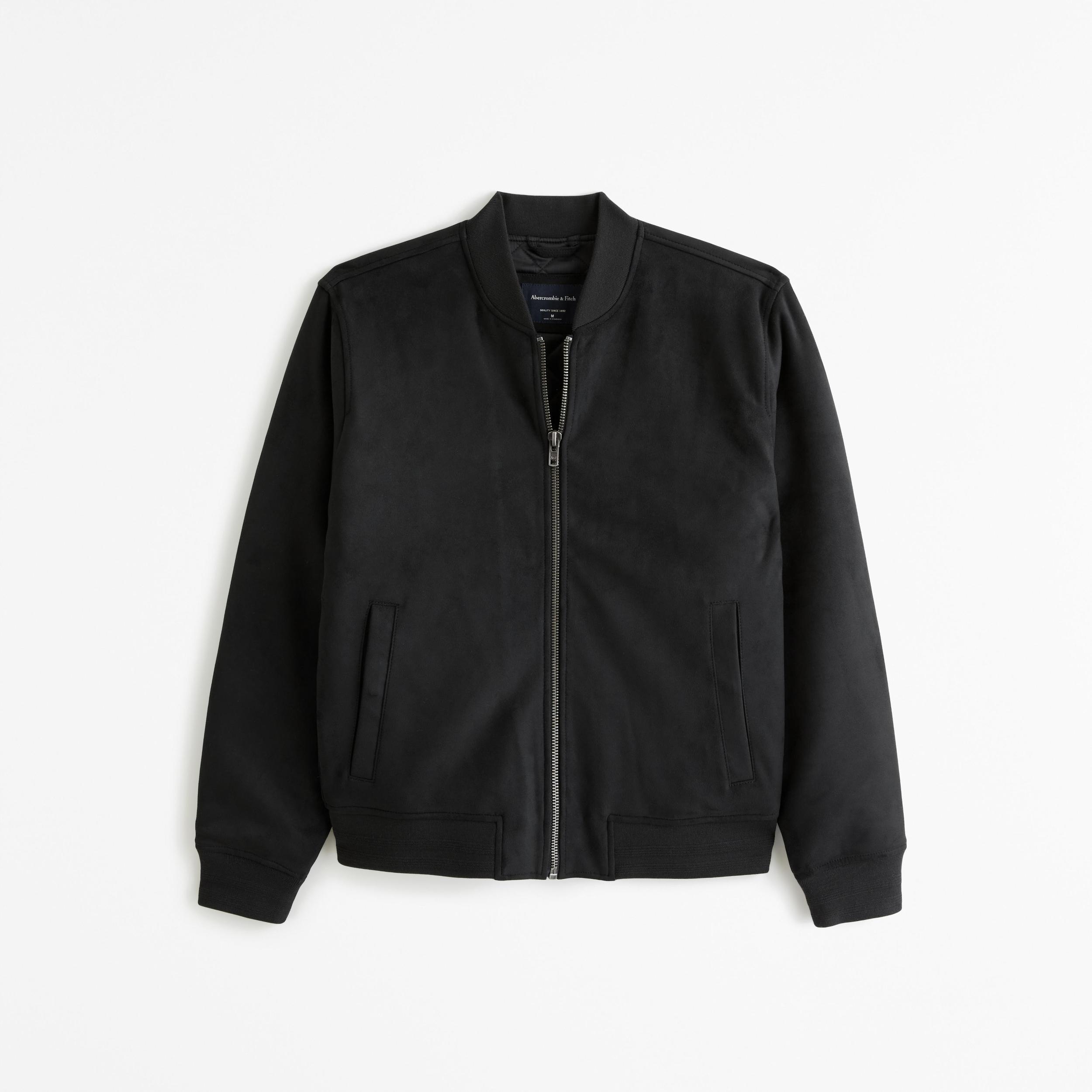 Vegan Suede Bomber Jacket Product Image