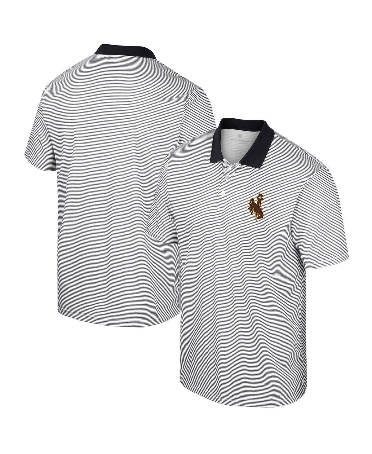 Men's Colosseum White Utah Utes Print Stripe Polo, Size: XL, Ute White Product Image