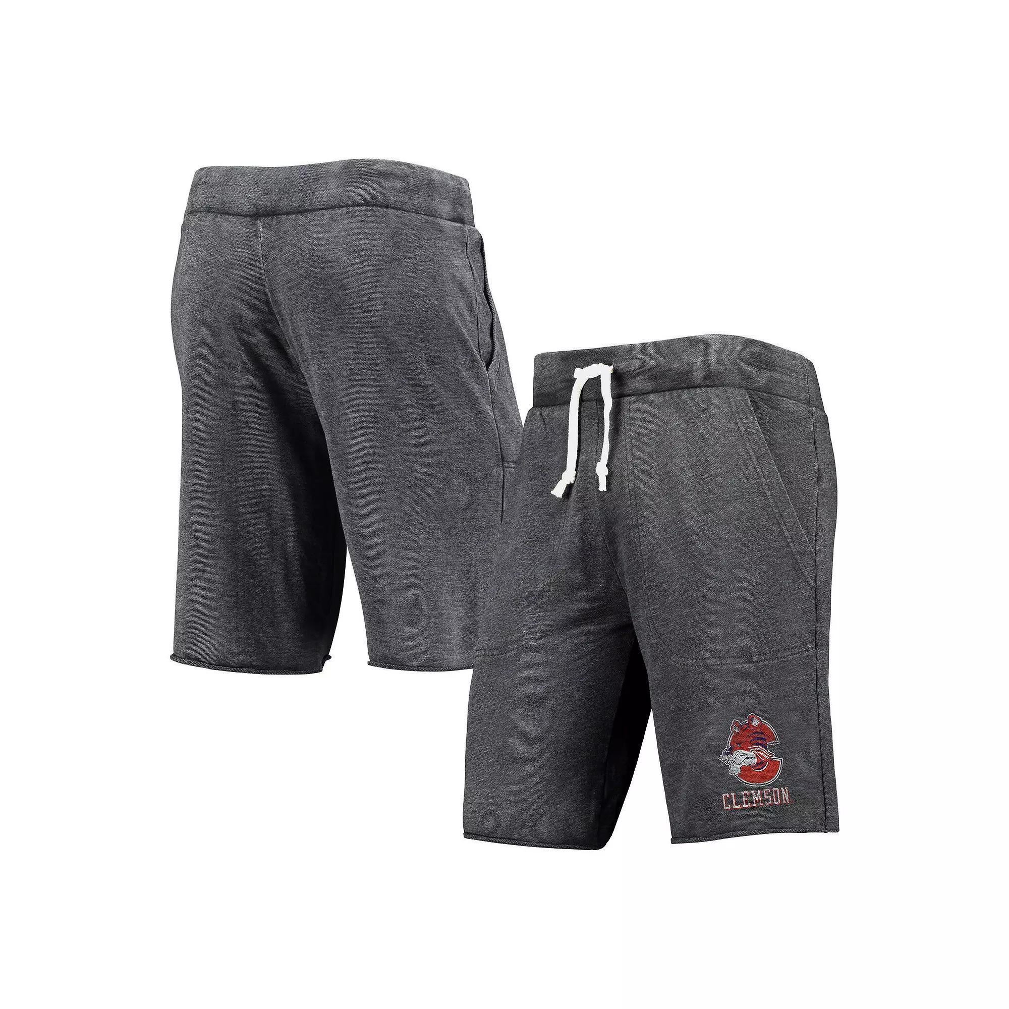 Men's Heathered Black Alternative Apparel Clemson Tigers Victory Lounge Shorts, Size: Medium Product Image