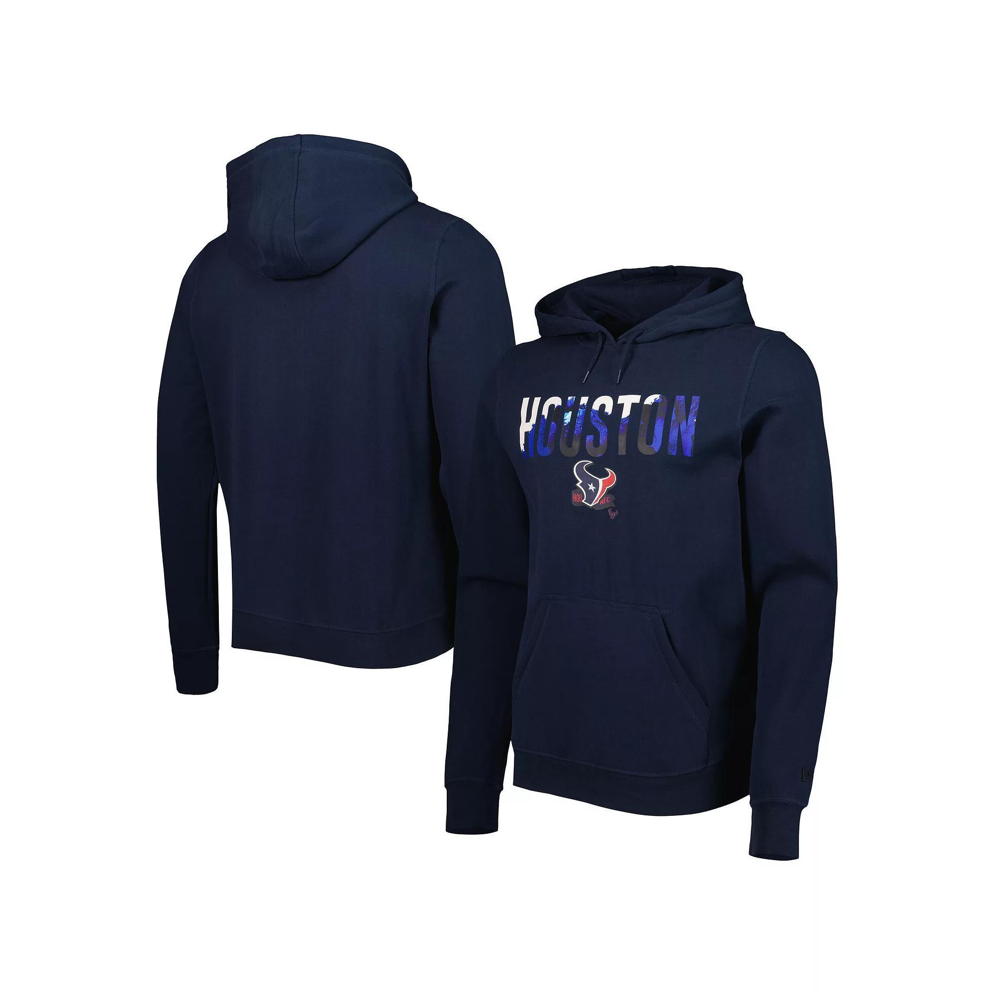 Men's New Era Navy Houston Texans Ink Dye Pullover Hoodie, Size: 3XL, Blue Product Image