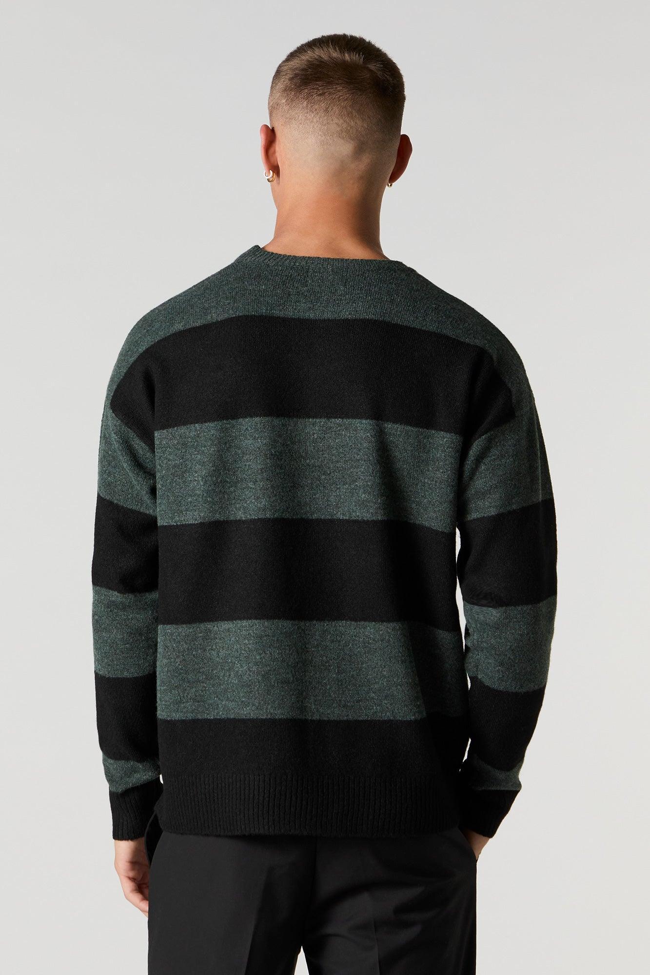 Mossy Wide Striped Relaxed Sweater Male Product Image