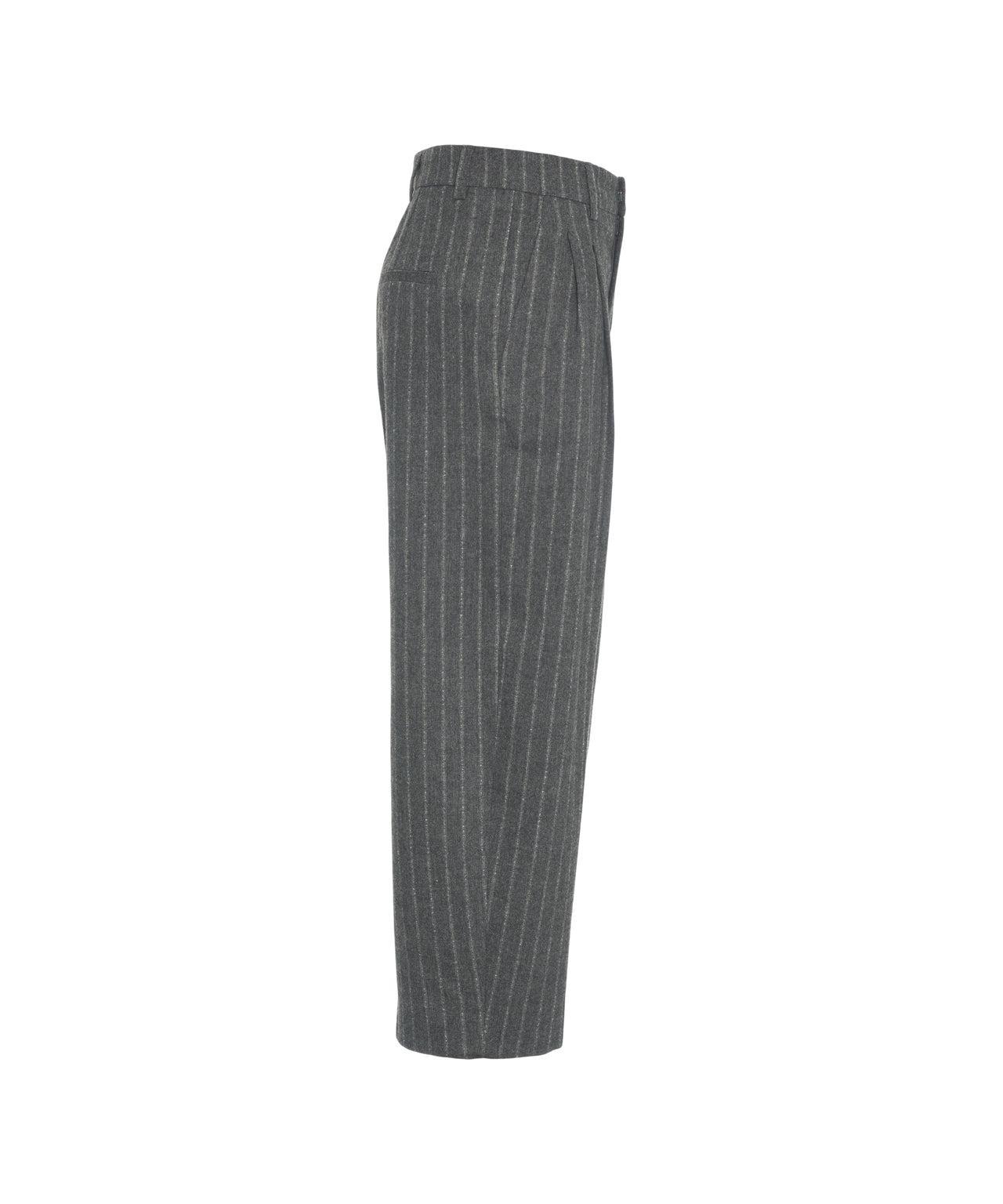 Pleated trousers with pinstripes Product Image