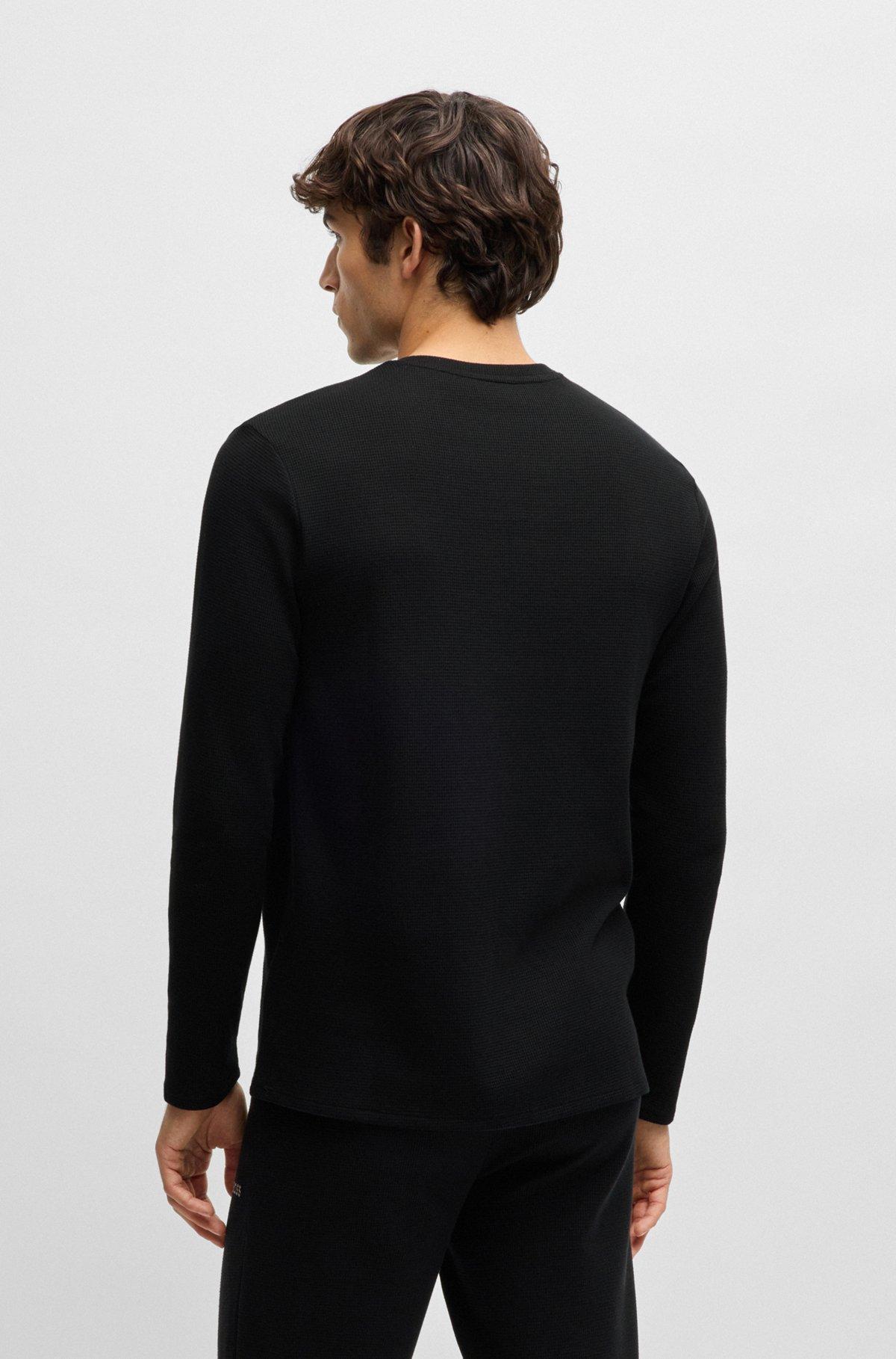 Waffle-structured pajama T-shirt in cotton Product Image