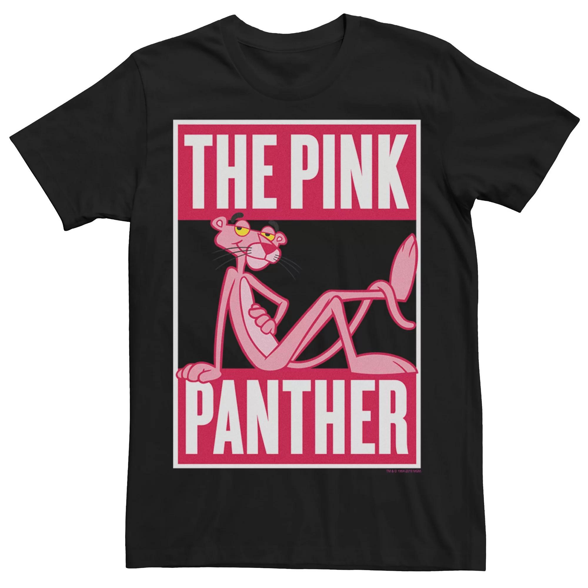 Men's Pink Panther Brick Logo Poster Tee, Size: XXL, Black Product Image