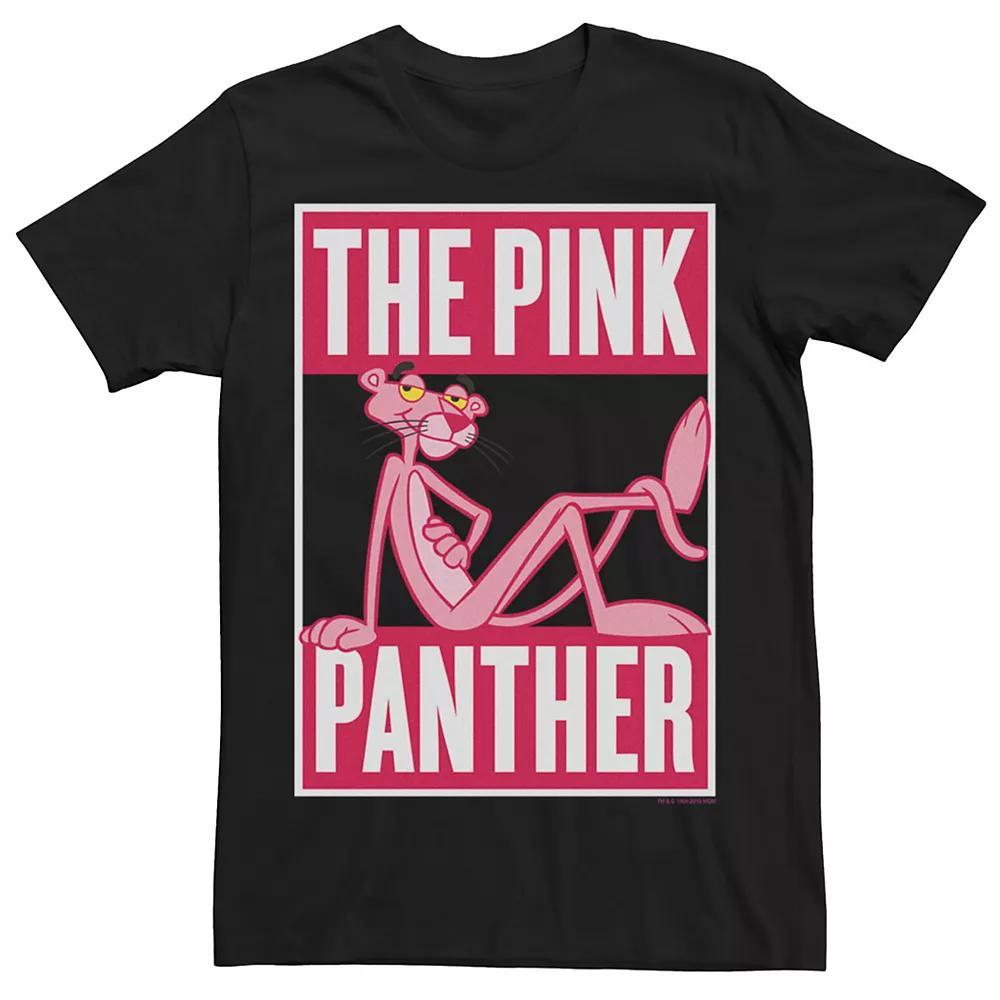 Men's Pink Panther Brick Logo Poster Tee, Size: XXL, Black Product Image