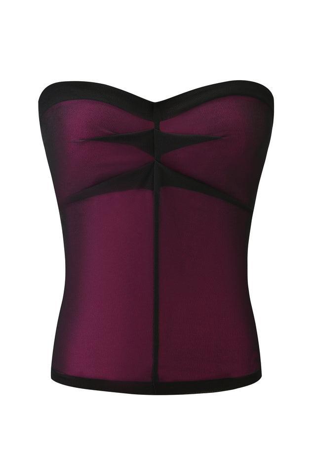 AVARIX HOSIERY LAYERED SHORT - PLUM Product Image