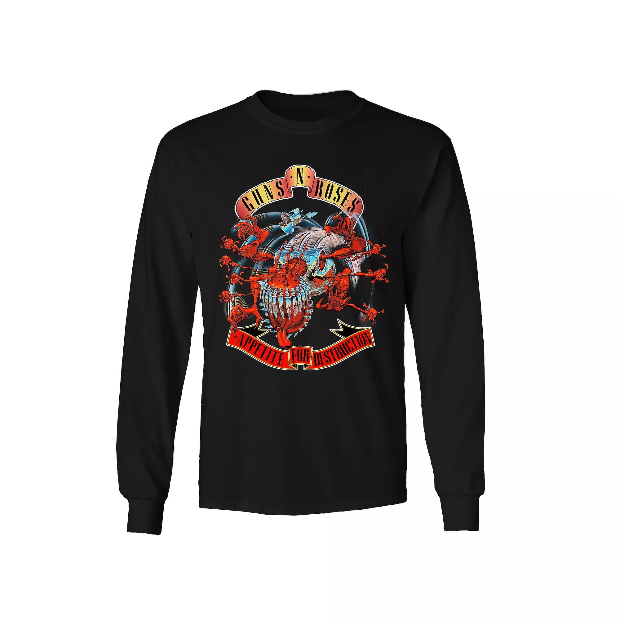 Men's Guns n' Roses Creature Long Sleeve Tee, Size: Large, Black Product Image