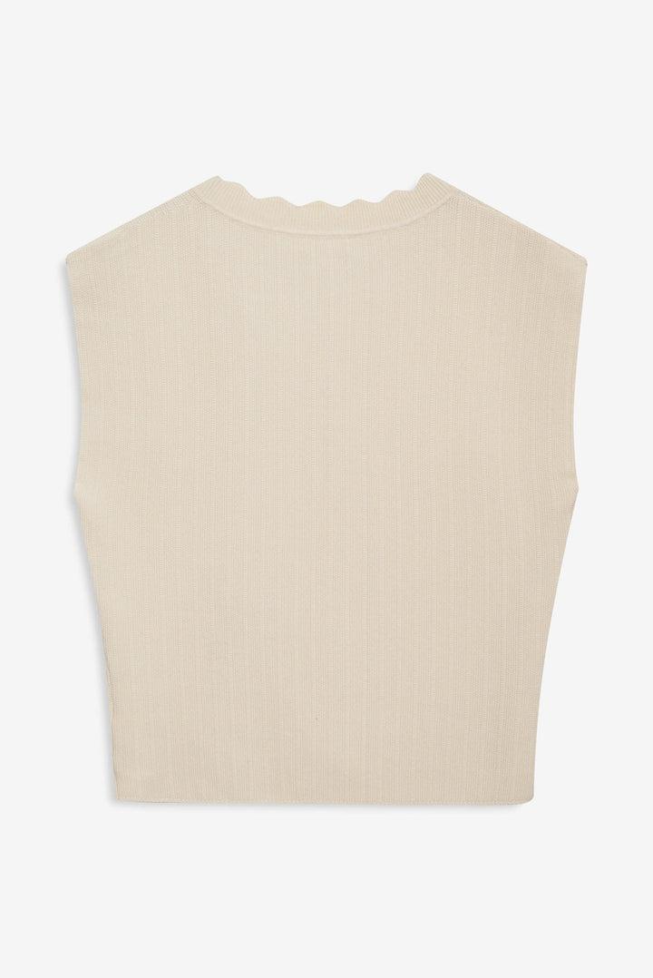 Naomi Knit Top — Ivory Product Image