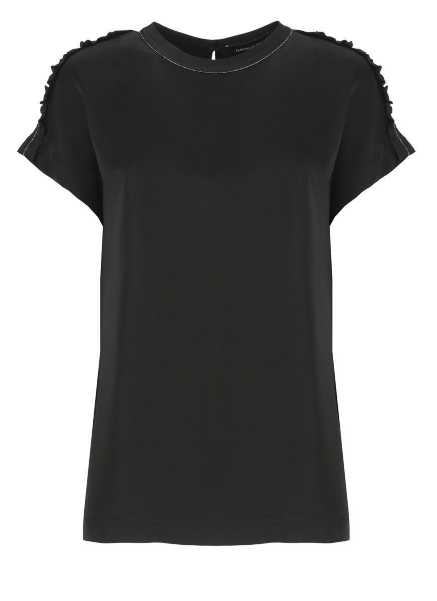 FABIANA FILIPPI Short-sleeved T-shirt In Black Product Image
