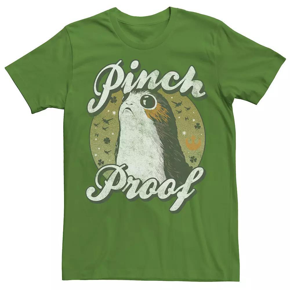 Men's Star Wars Pinch Proof Porg St Patricks Tee, Size: Small, Kelly Product Image