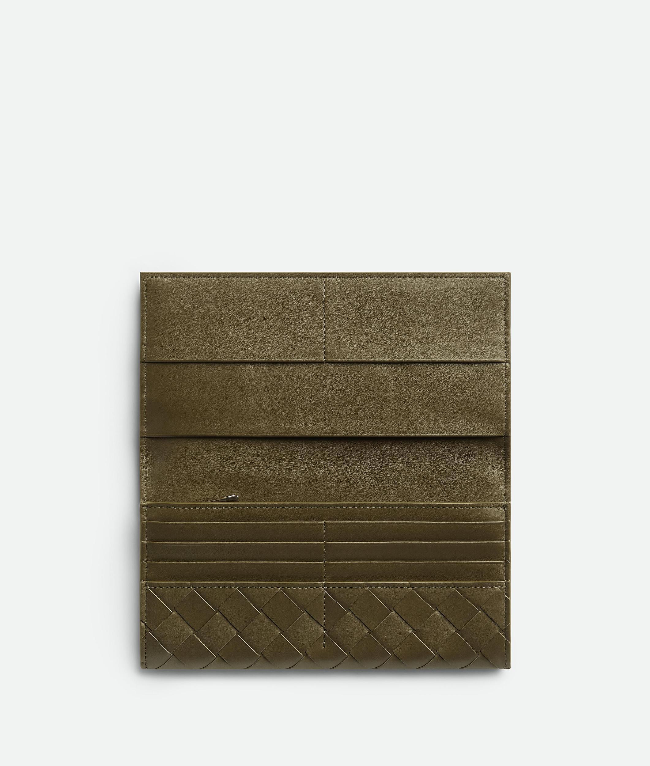 BOTTEGA VENETA Intrecciato Long Wallet With Coin Purse In Brown Product Image
