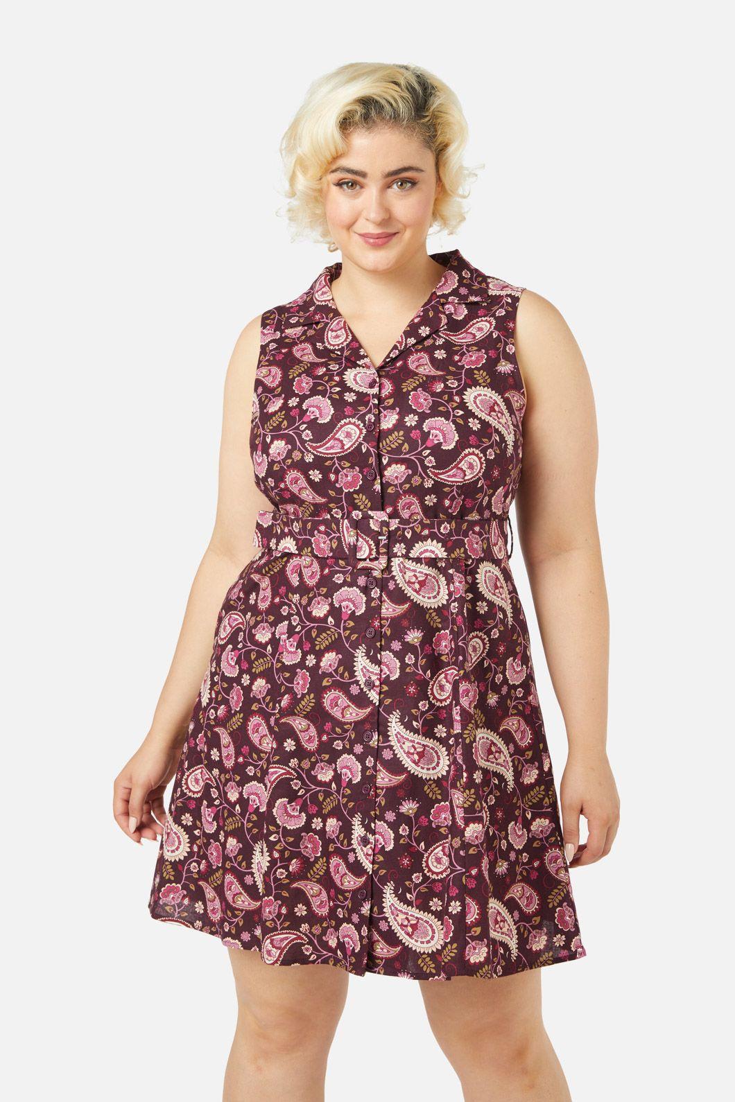 Boho Paisley Mini Dress Product Image