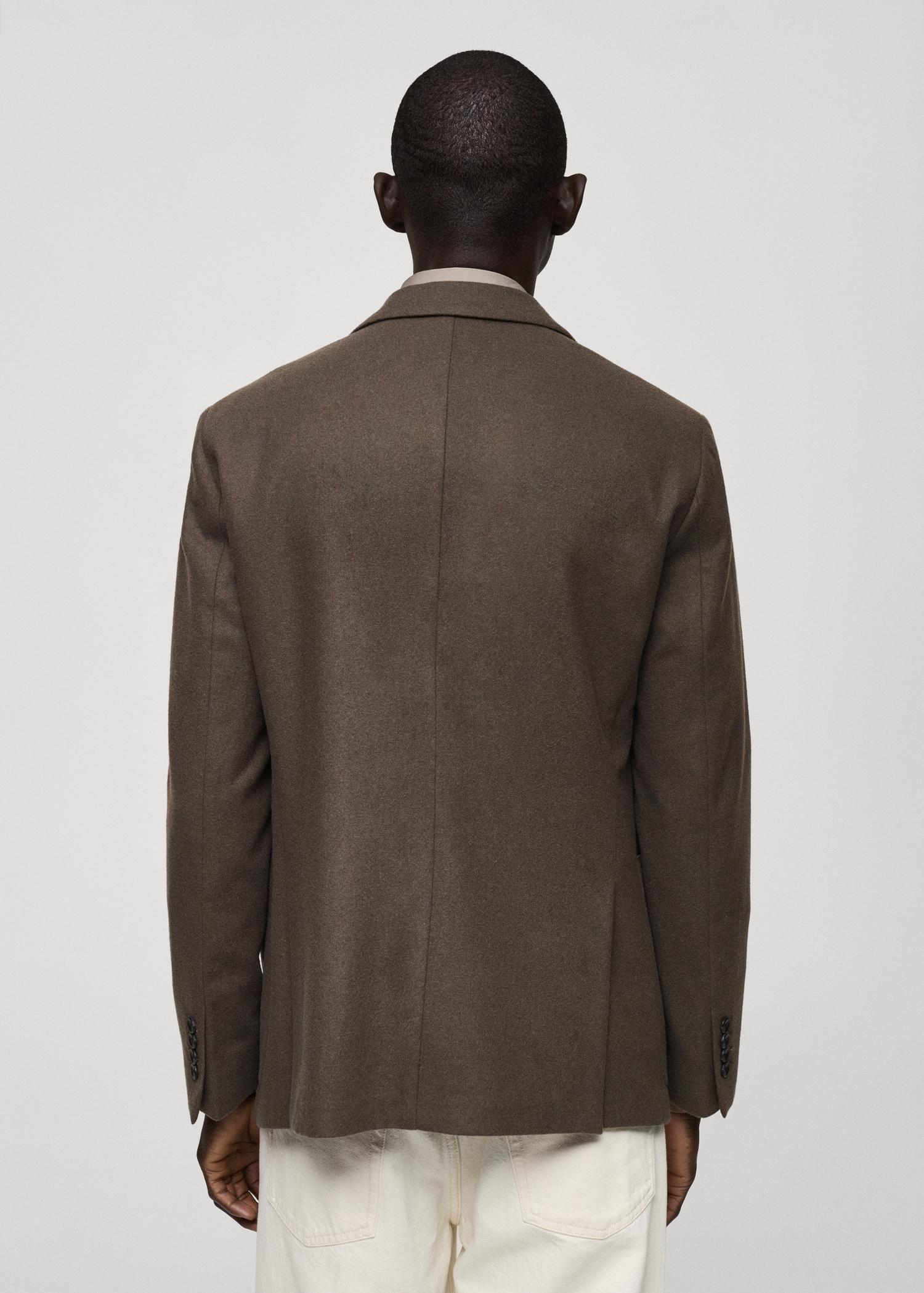 Slim fit wool blend blazer - Men | MANGO USA Product Image