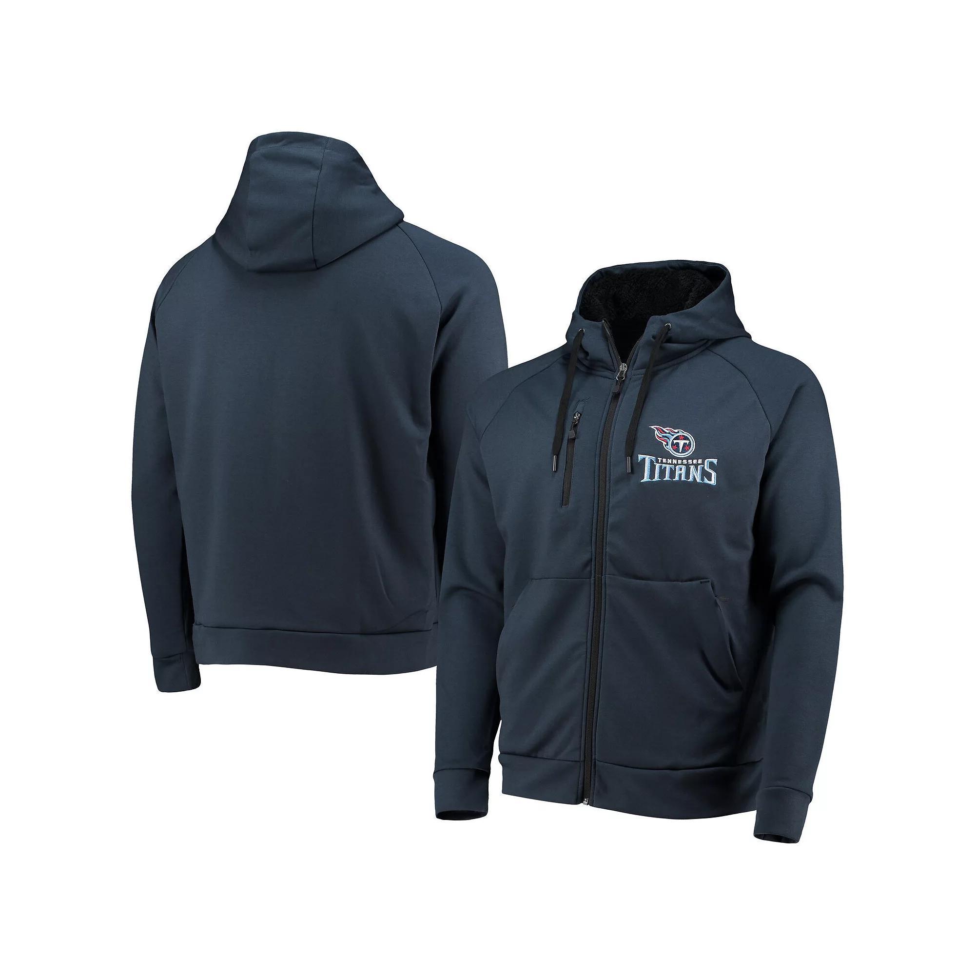 Men's Dunbrooke Navy Tennessee Titans Shag Tri-Blend Full-Zip Raglan Hoodie, Size: Medium, Blue Product Image