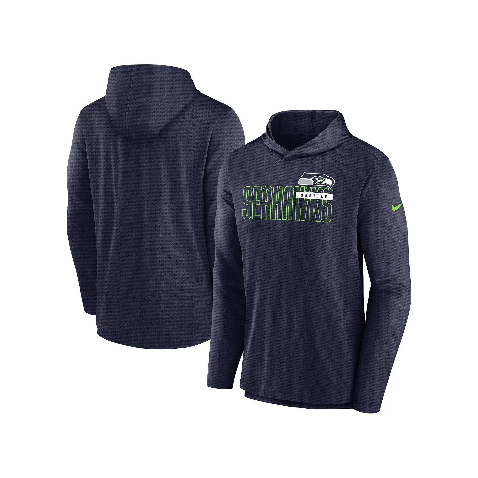 Mens Nike College Seattle Seahawks Performance Team Pullover Hoodie Blue Product Image