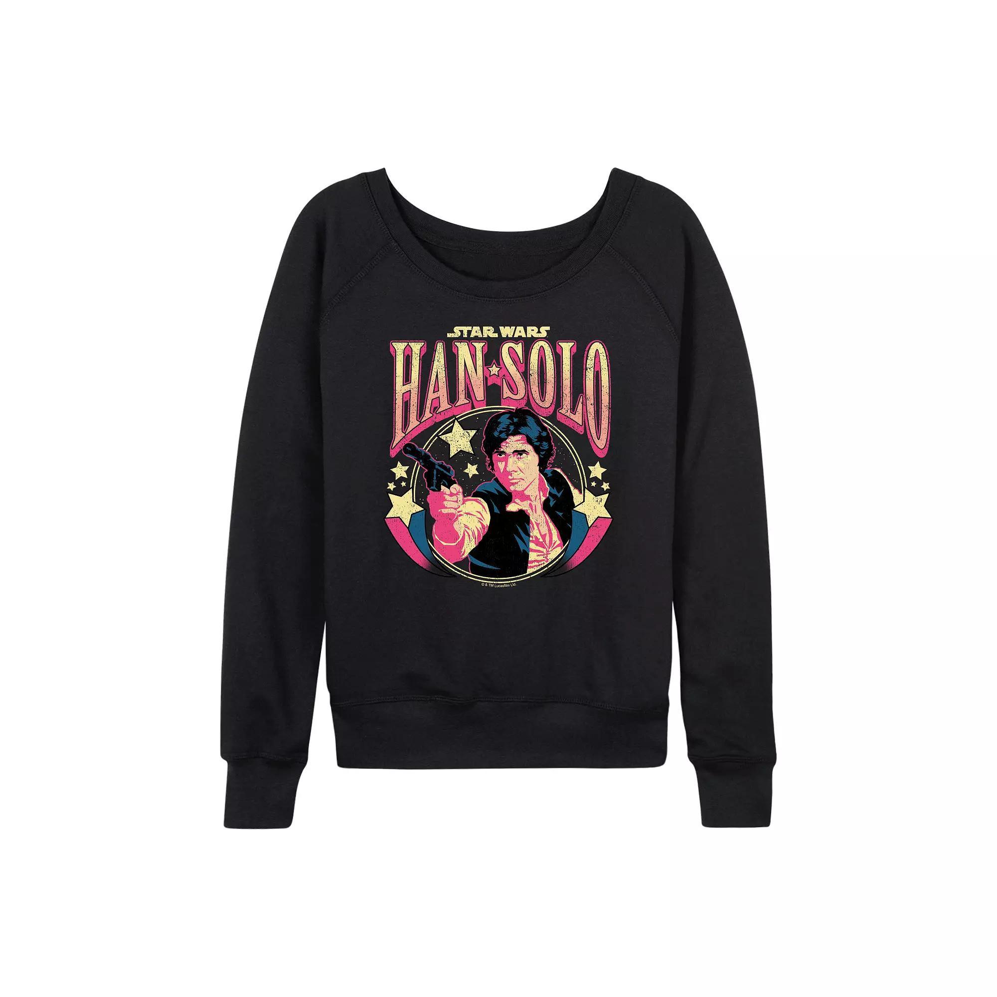 Womens Star Wars Han Solo Rock French Terry Long Sleeve Tee Product Image
