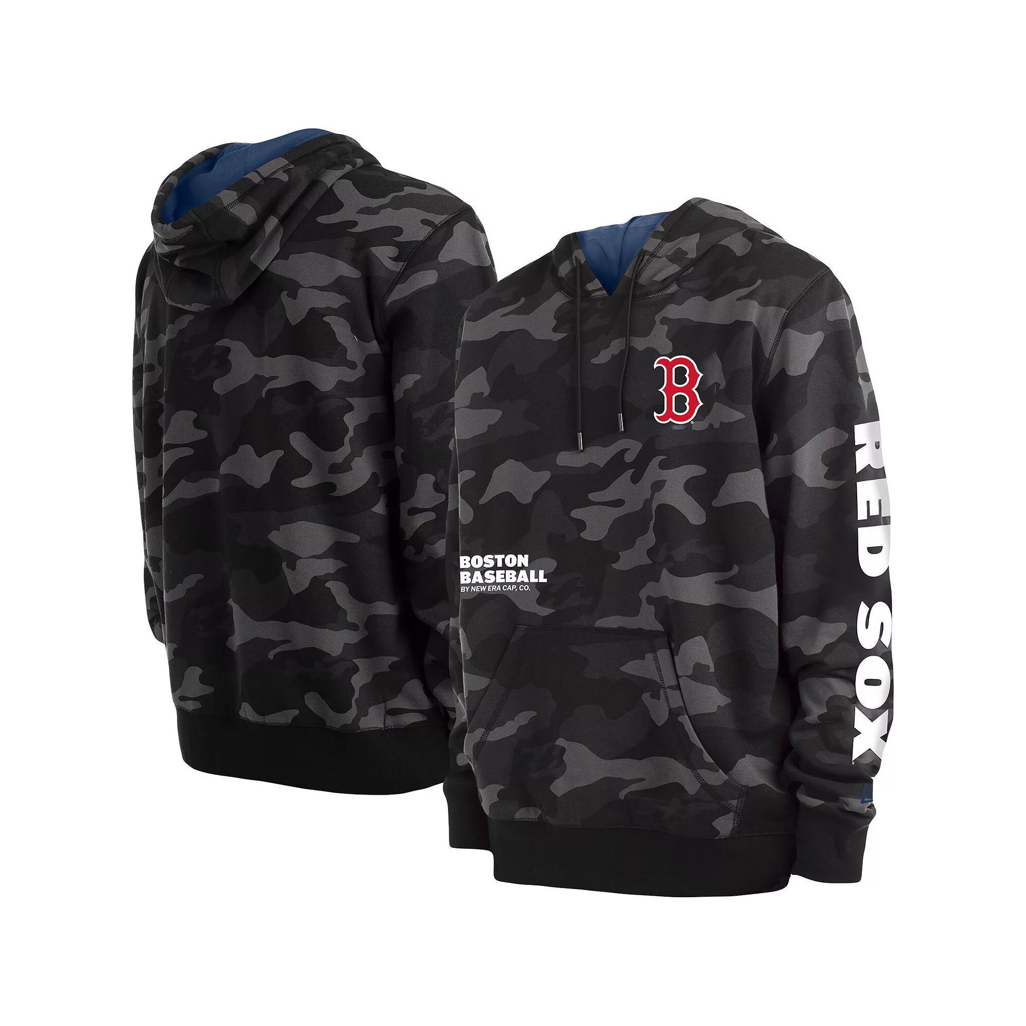 Mens New Era Boston Red Sox Camo Pullover Hoodie Product Image