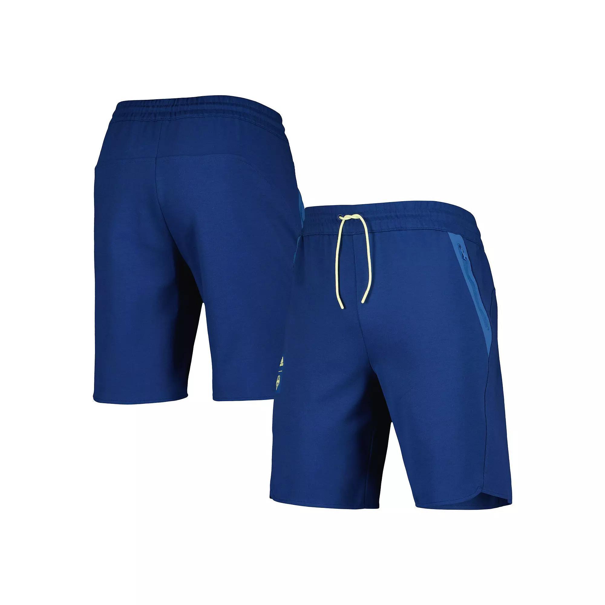 Mens adidas Navy Seattle Sounders FC 2023 Player Travel Shorts Product Image