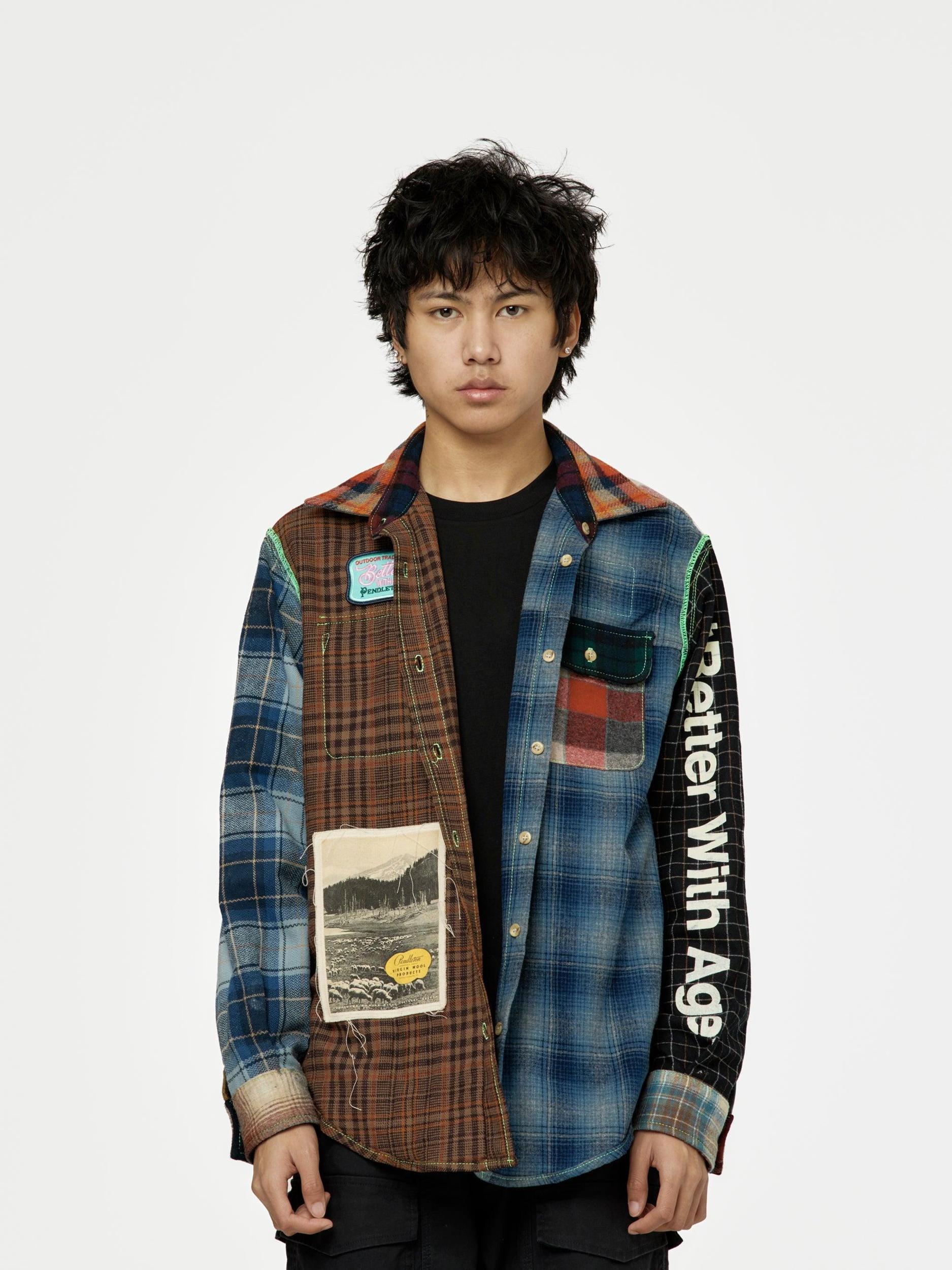 Whitney Reversible Flannel Overshirt (Multi) Product Image