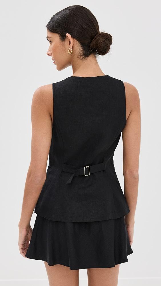 Reformation Aspen Linen Top | Shopbop Product Image
