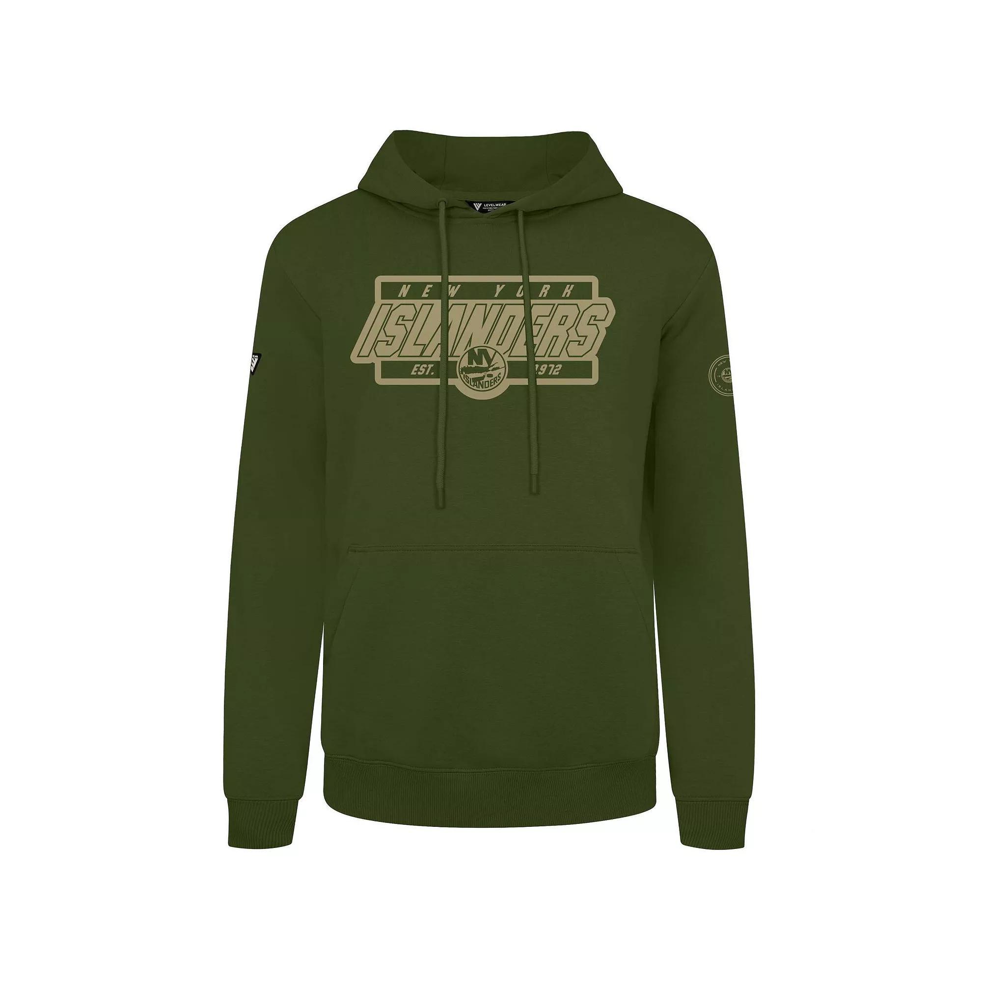 Men's Levelwear Olive New York Islanders Podium Pullover Hoodie, Size: Large, Isl Team Product Image
