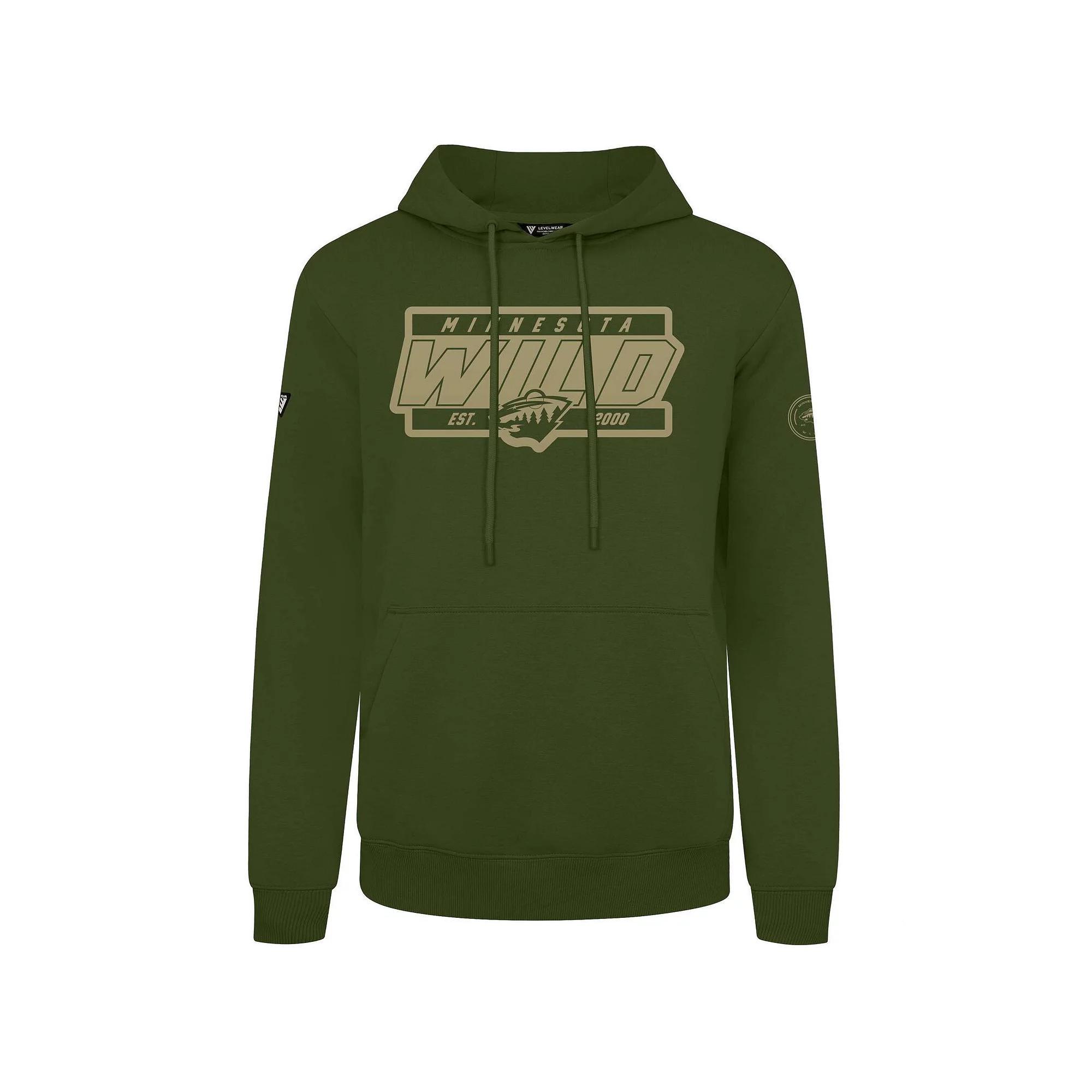 Mens Levelwear Olive Washington Capitals Podium Pullover Hoodie Product Image
