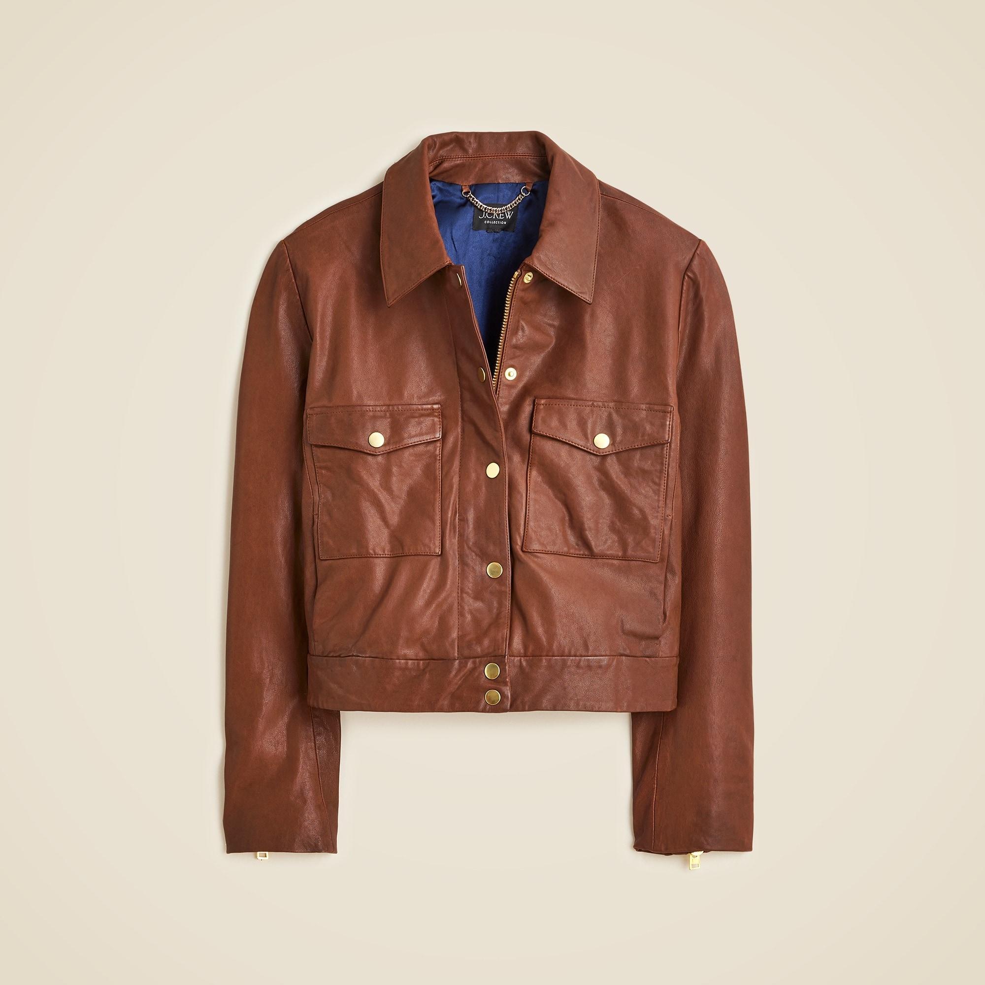 Collection leather shirt-jacket Product Image