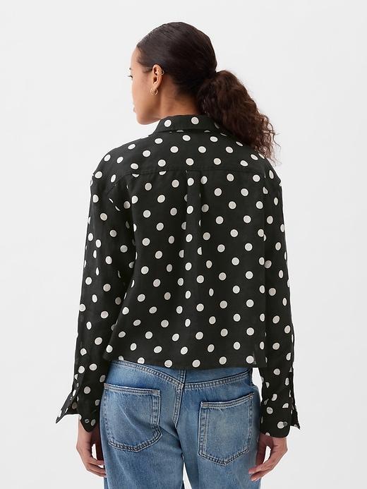 Organic Cotton Poplin Cropped Shirt Product Image