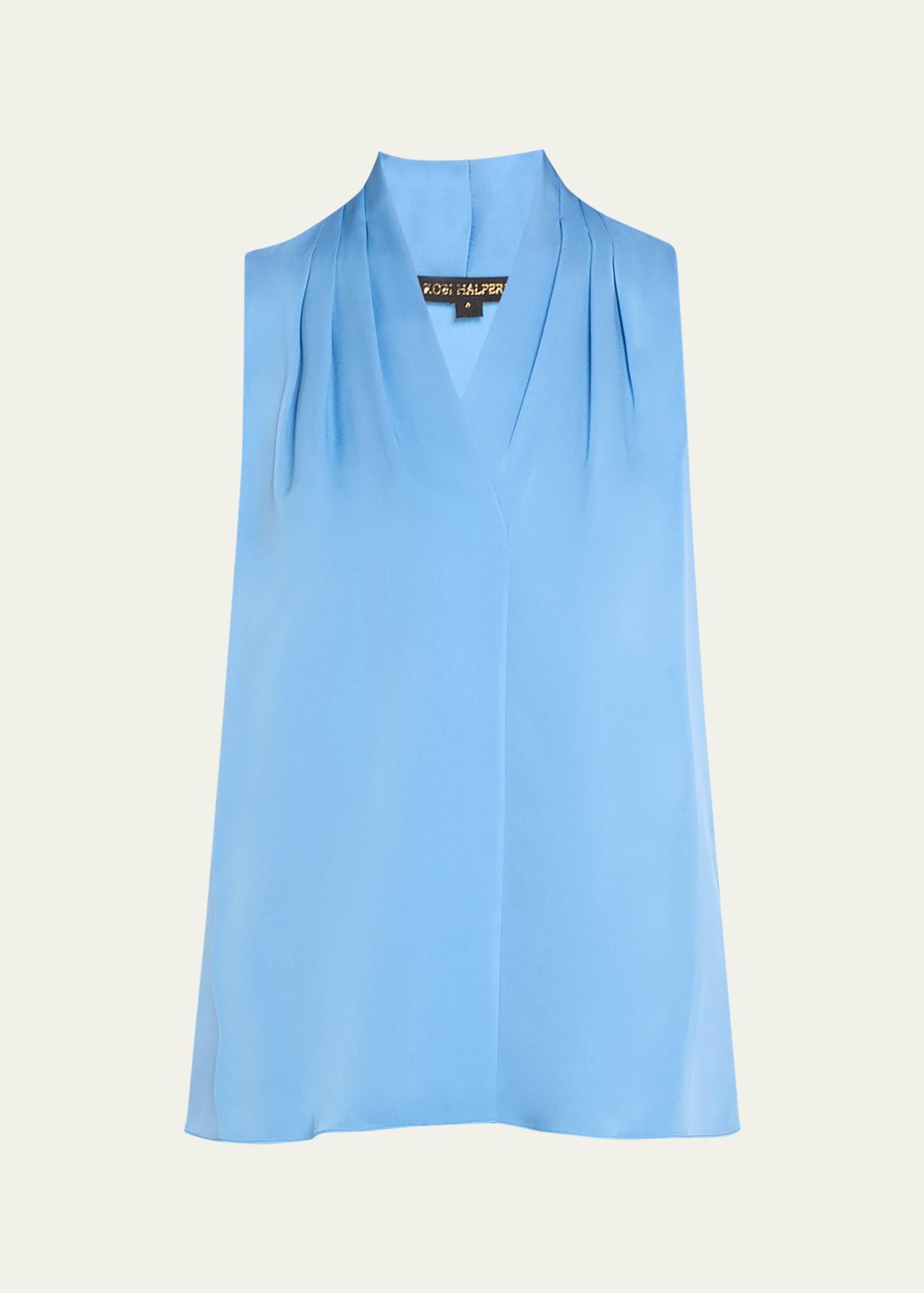 Womens Mila Sleeveless Silk-Blend Blouse Product Image